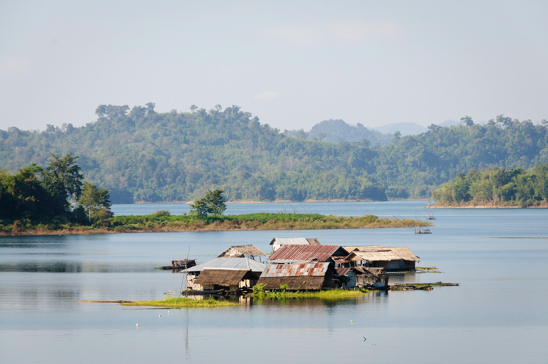 The Khao Laem Reservoir, between Thong Pha Phum and Sangklaburi