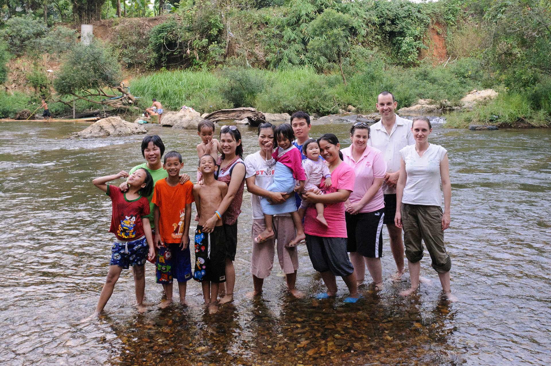 A goodbye 'Korean style' barbecue for Jo Stroud with some of the KRCH staff, at Songkalia