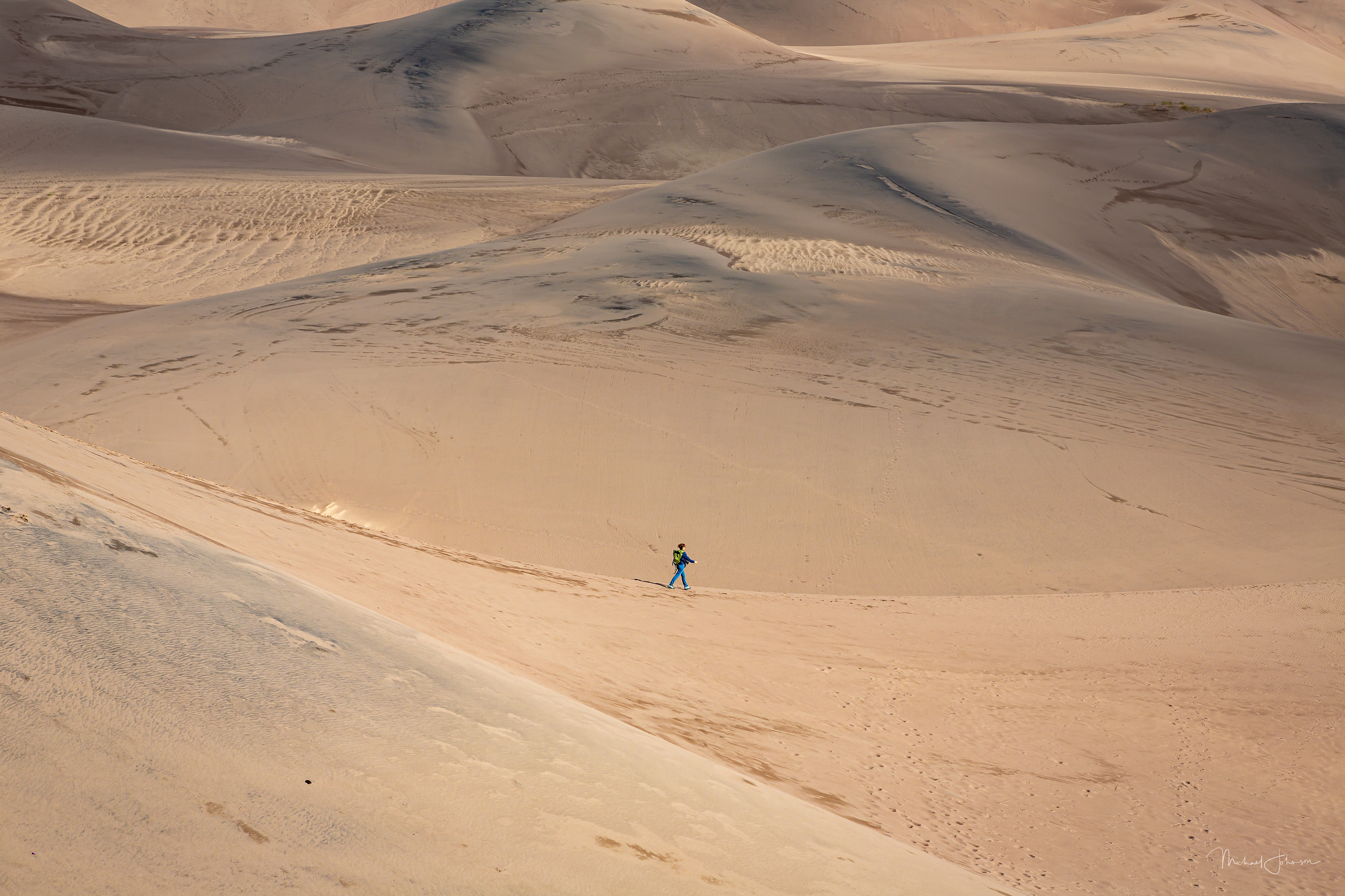 Lauren Climbing the Dunes