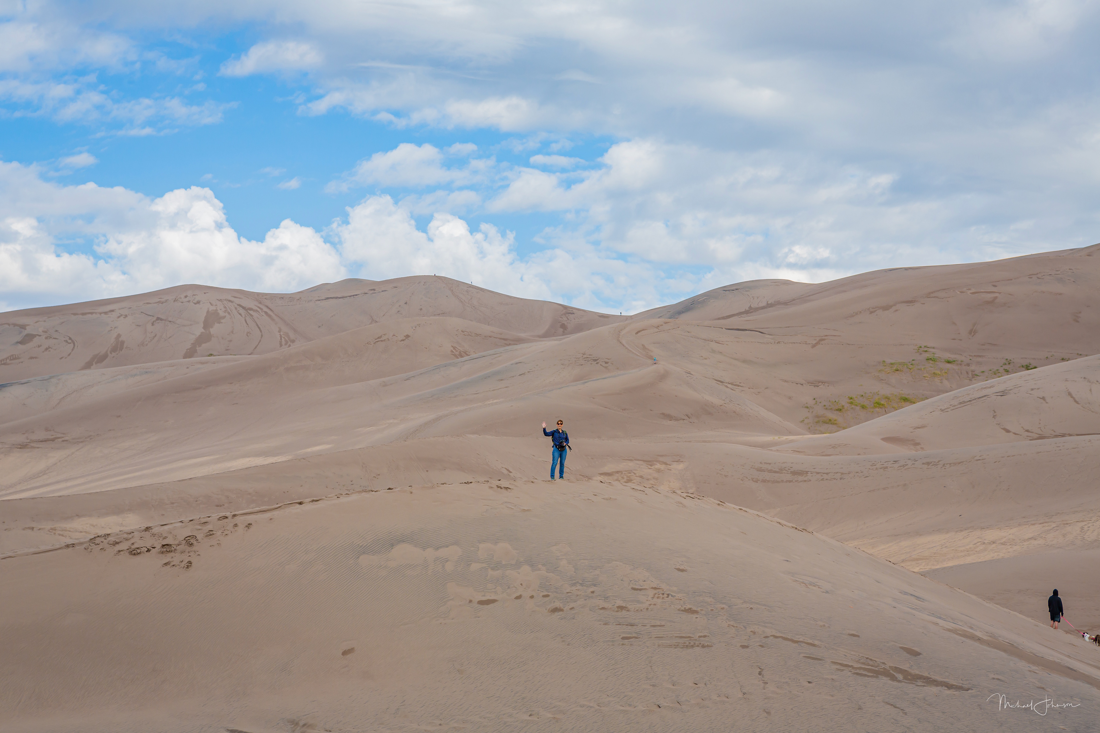 Lauren Climbing the Dunes