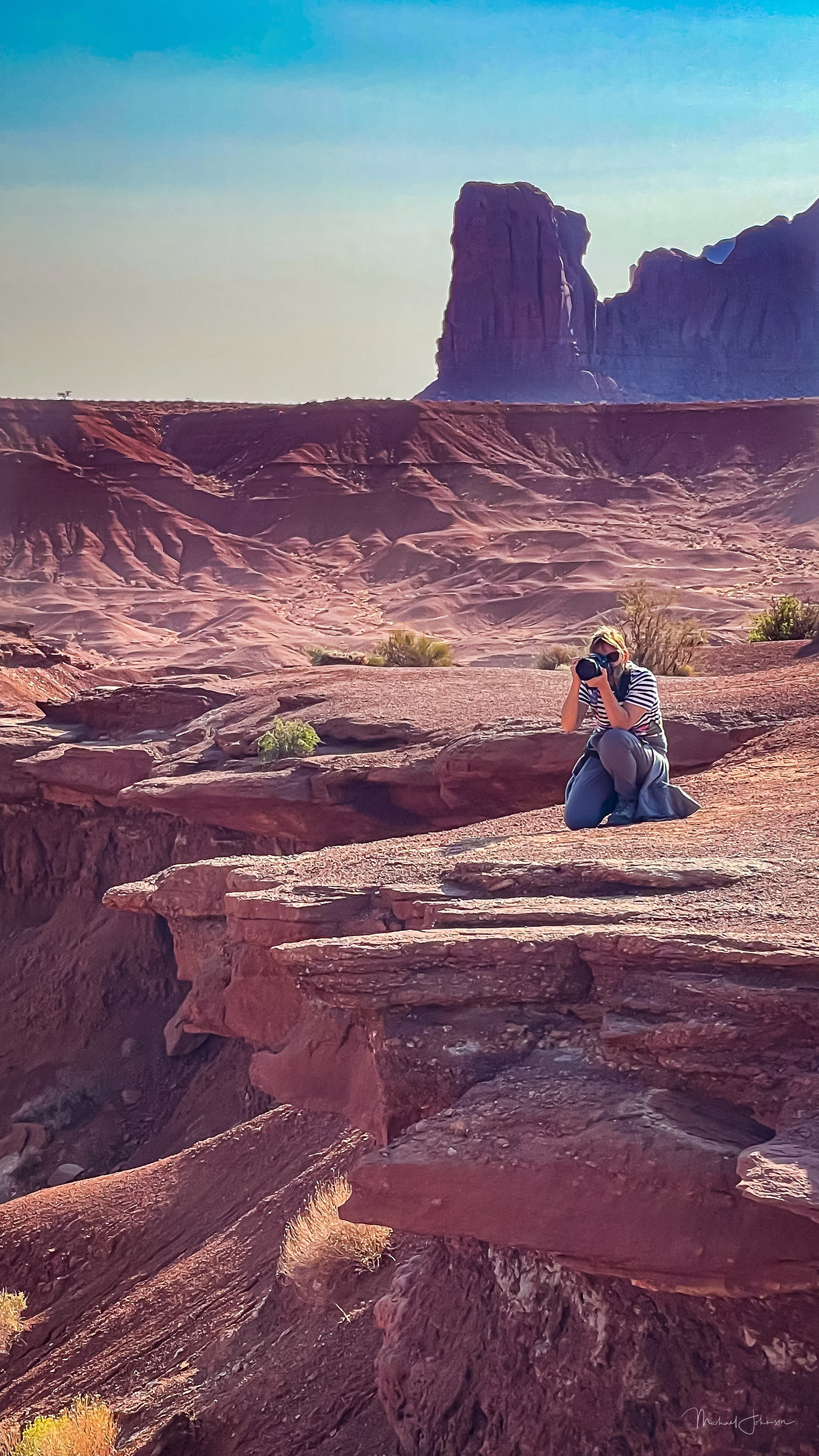 Monument Valley - John Ford's Point - Lauren taking a photo