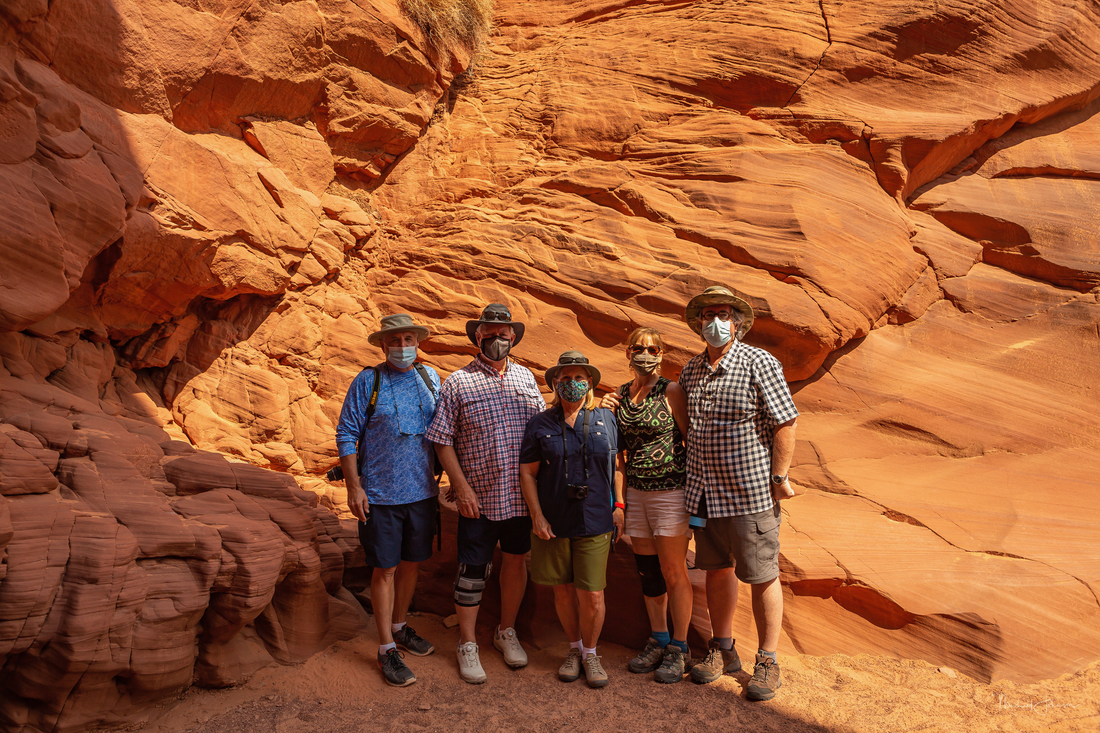 Antelope Slot Canyon - Andy White, Scott Bell, Mary Kaye Bell, Lauren Johnson, Mike Johnson
