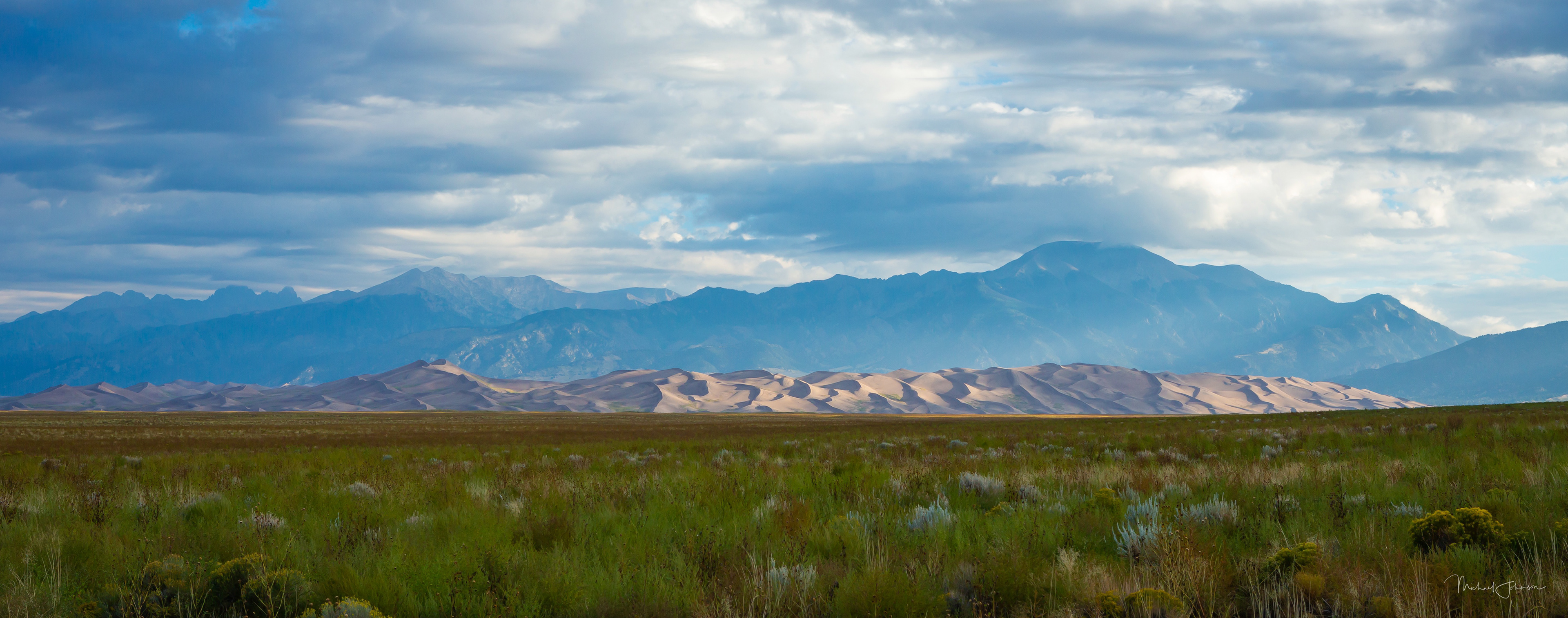 Dune Field from the West at Sunrise