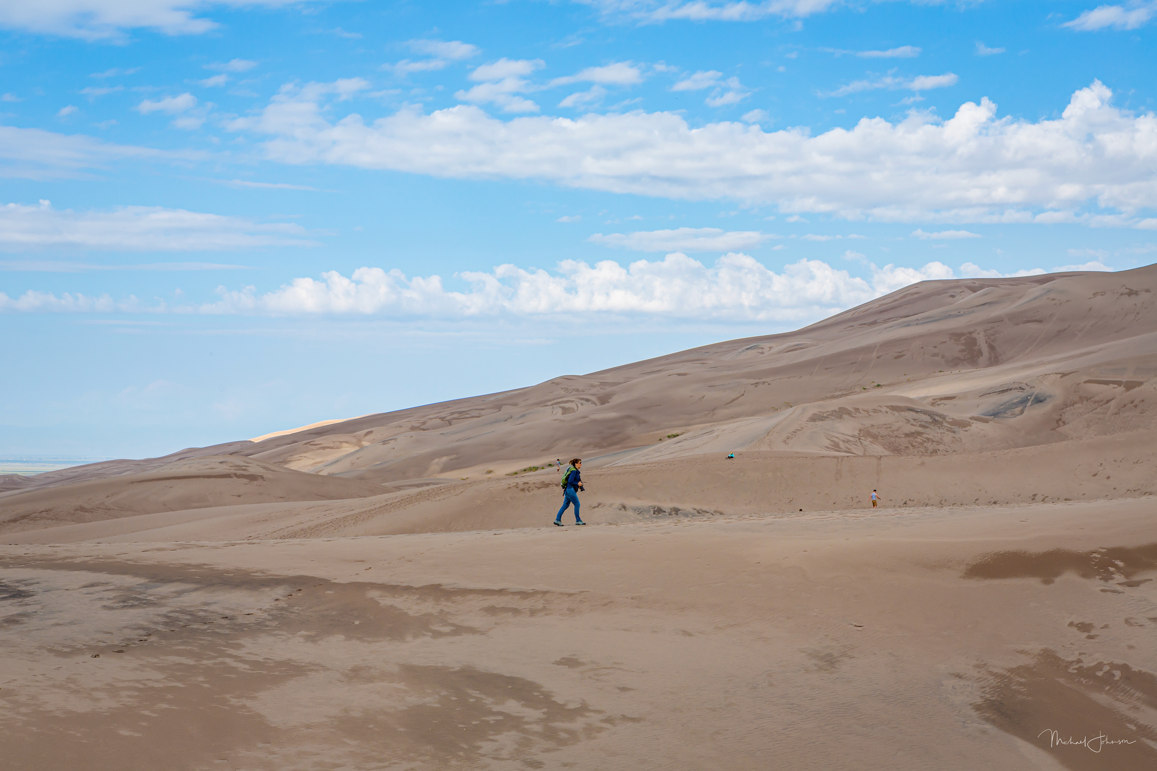 Lauren Climbing the Dunes