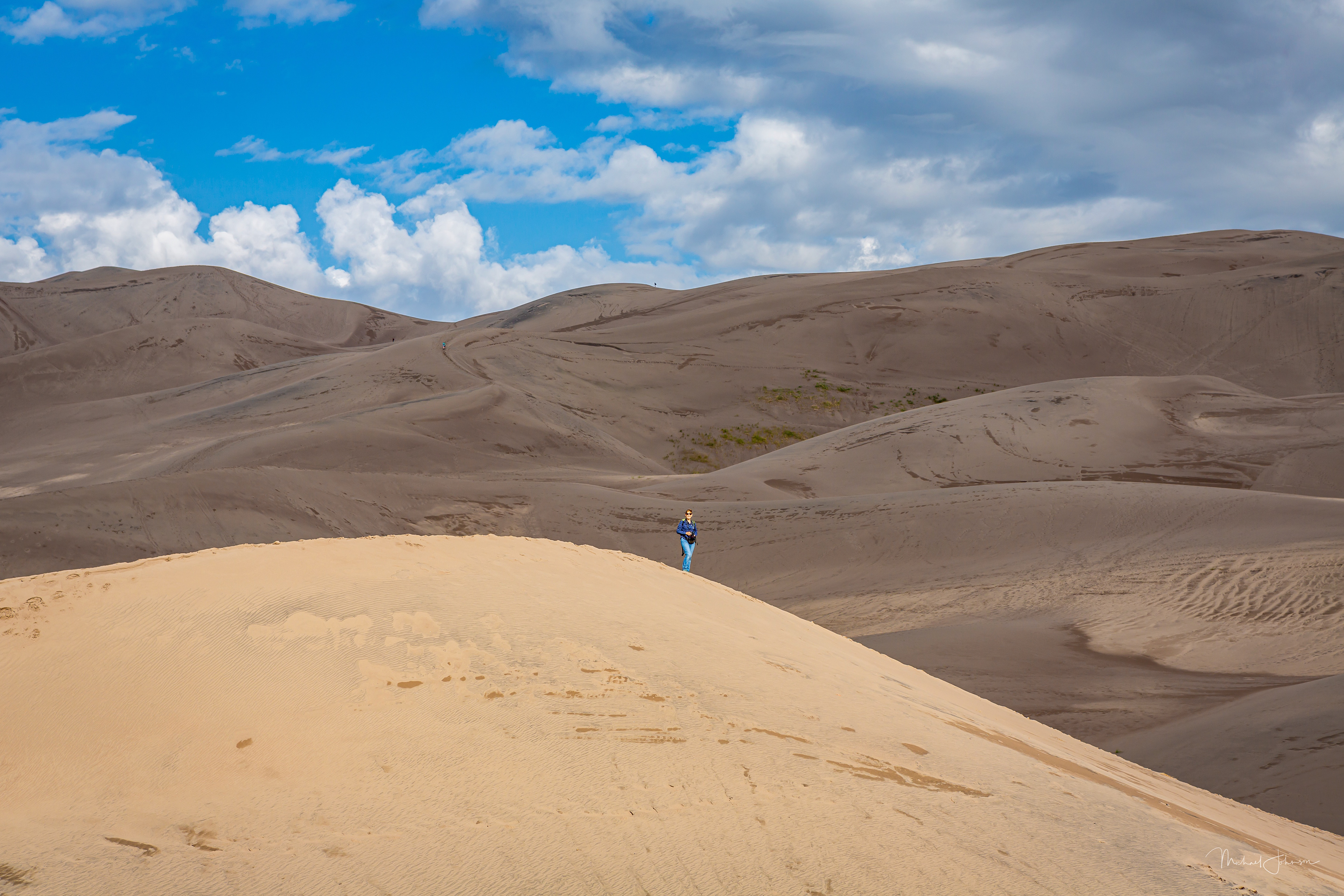 Lauren Climbing the Dunes