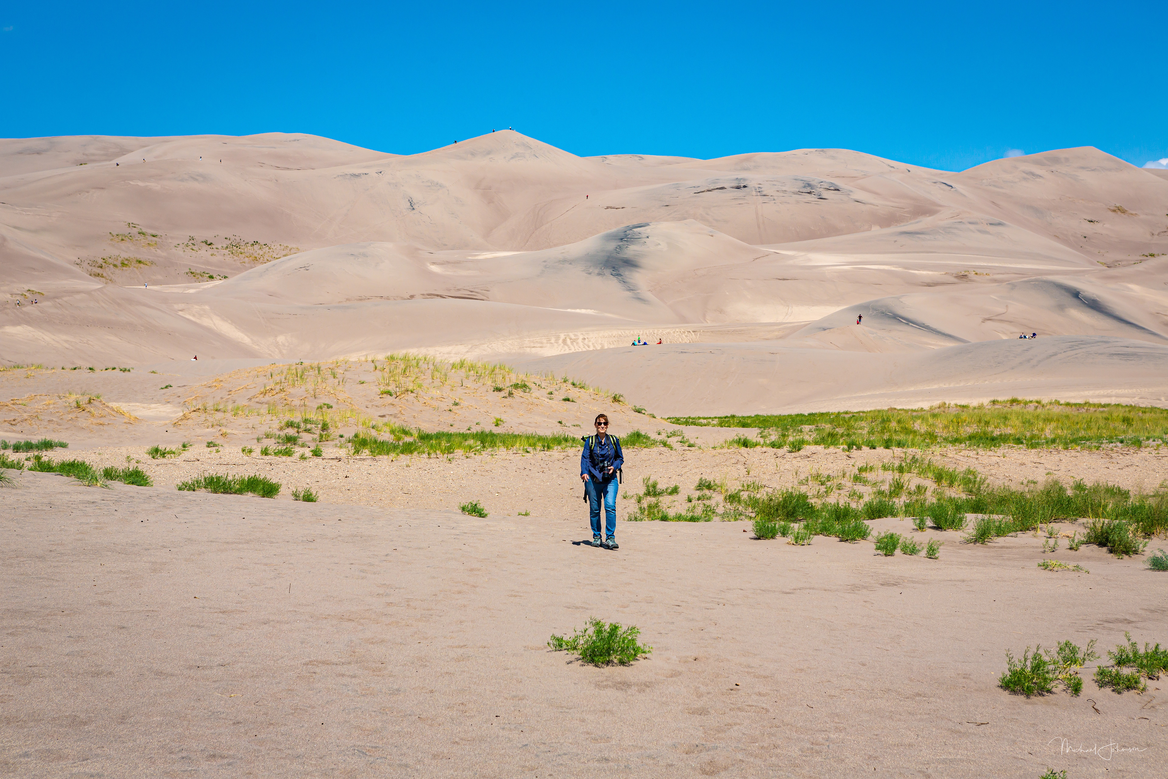 Lauren Climbing the Dunes