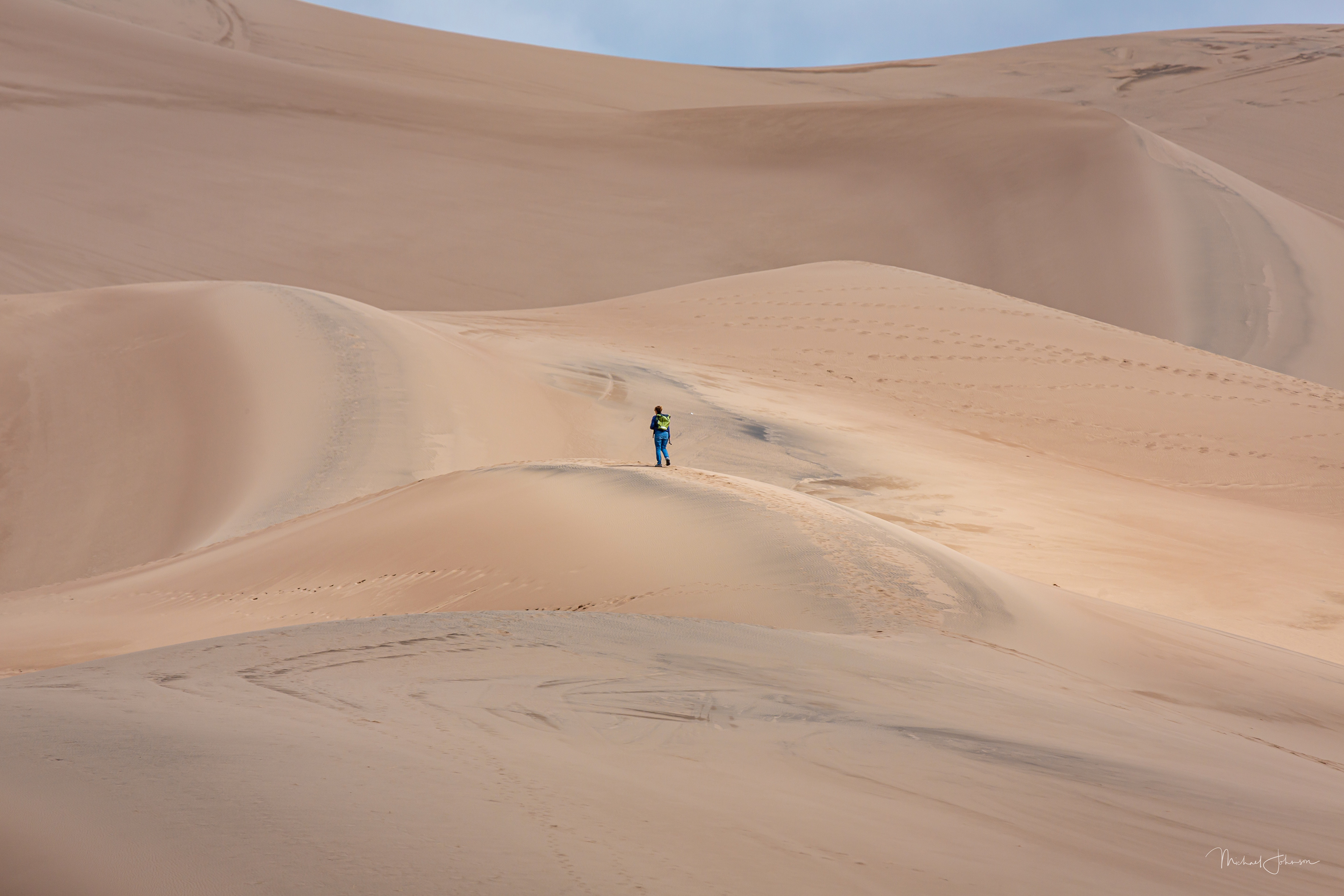 Lauren Climbing the Dunes