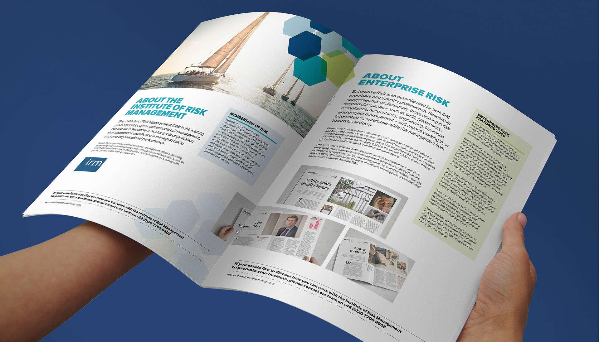 Image showing IRM brochure page spread design