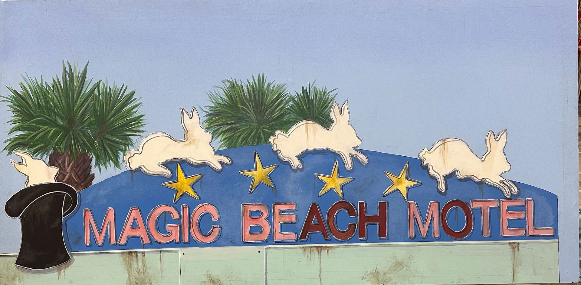 SIGN PROJECT 4' X 8' ROSCO OFF-BROADWAY ON MUSLIN 