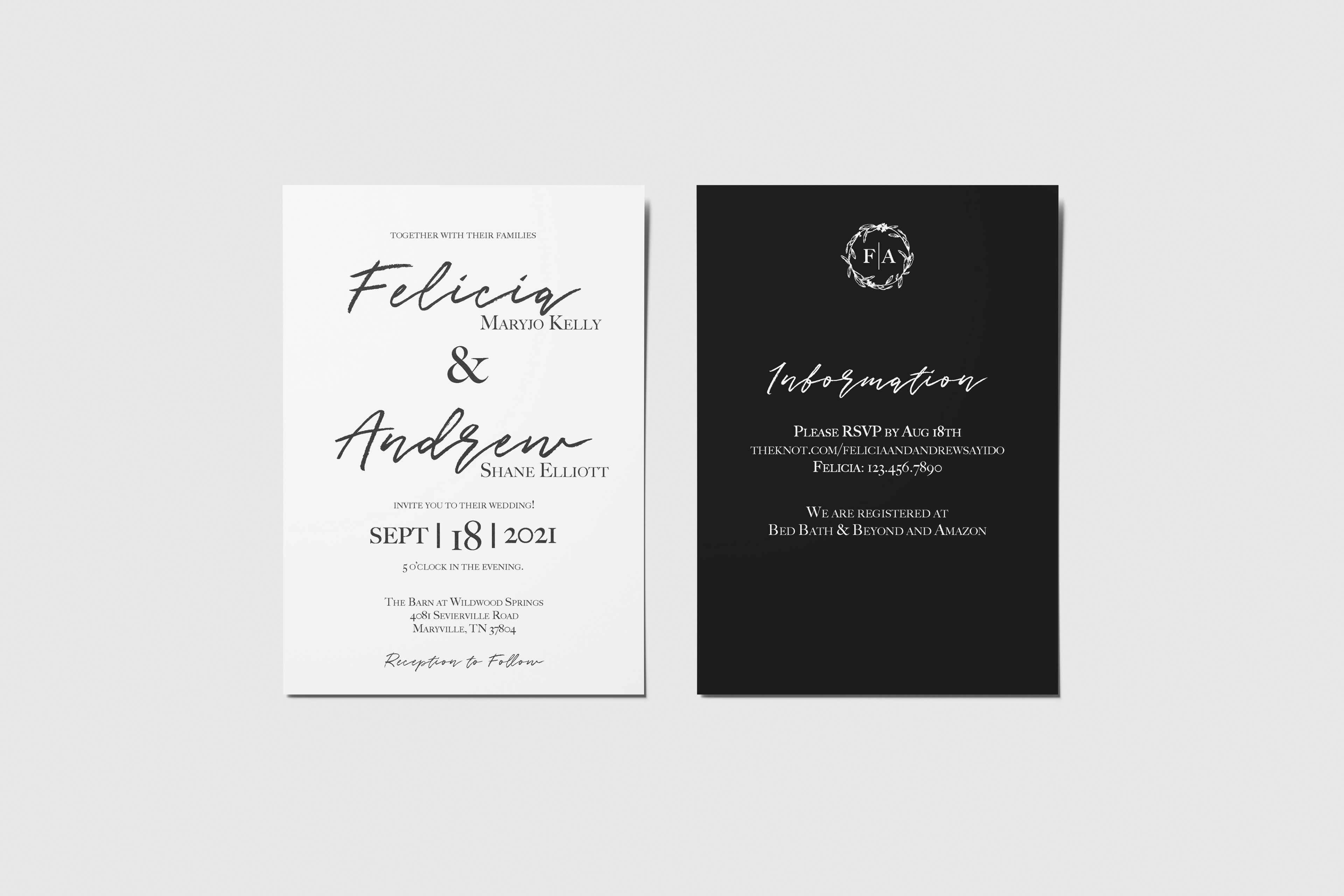 Elliott Wedding Invitation