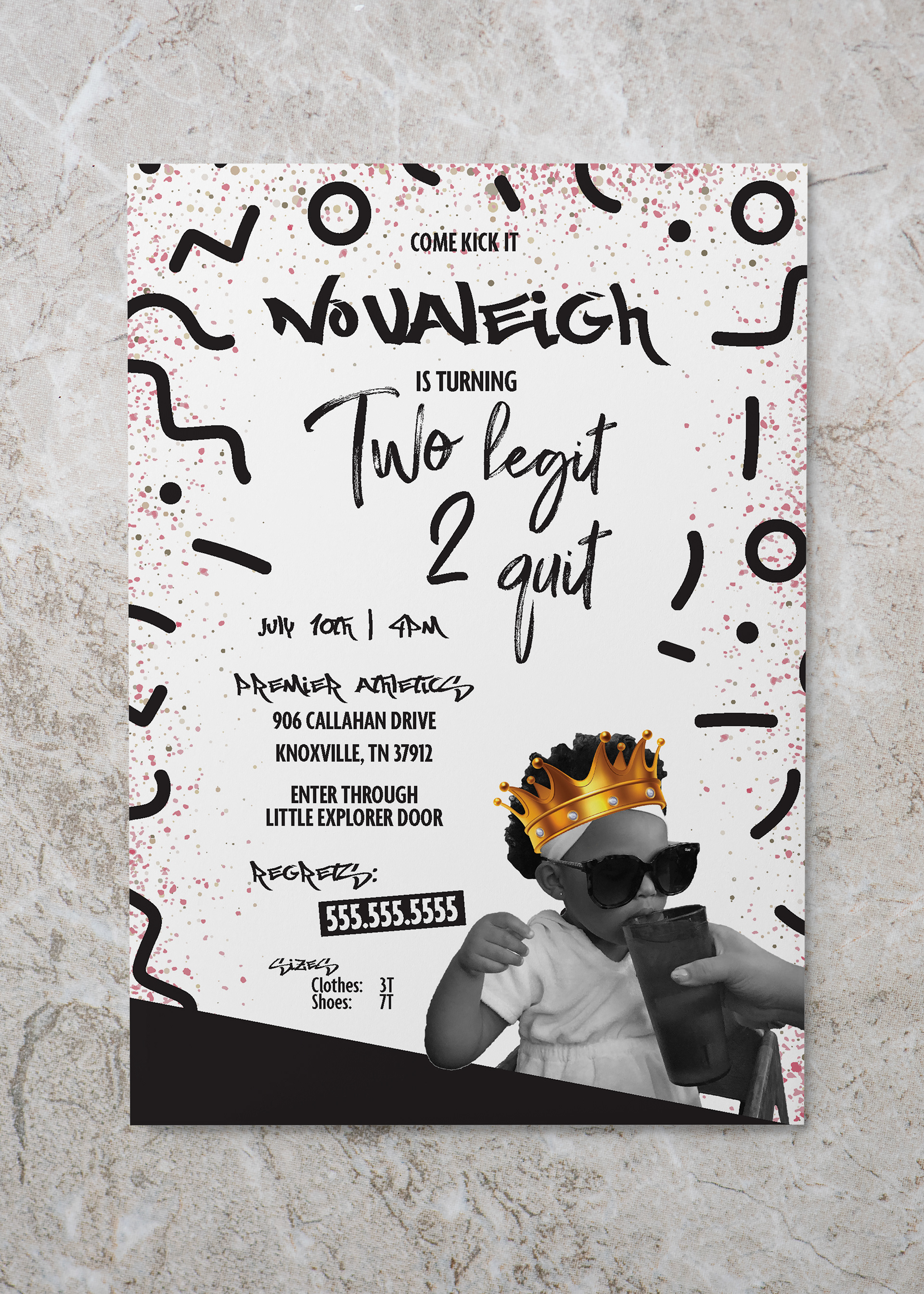 2 Year Old Birthday Invitation