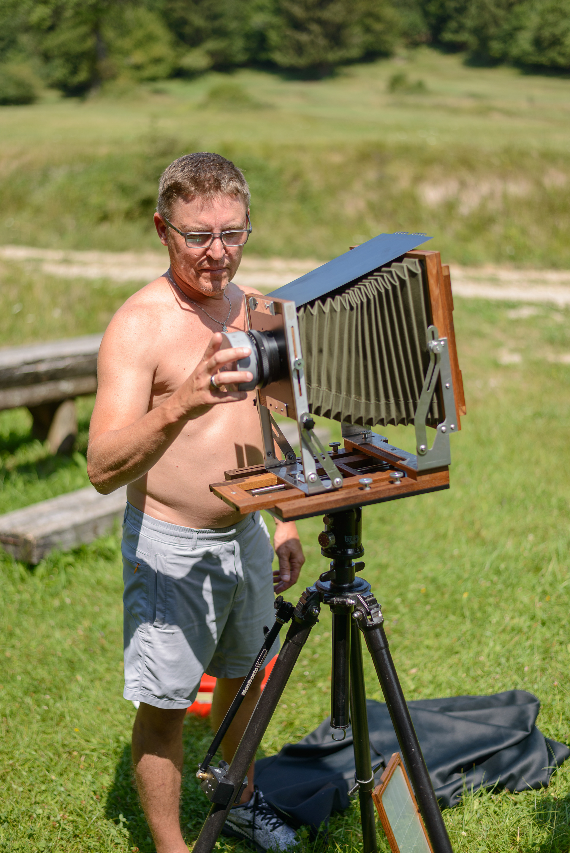 Shane with prototype 8x10