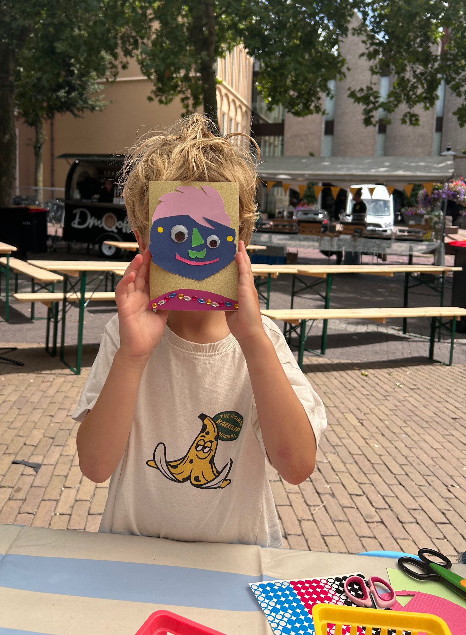 Portret maken op blauwvingerdag