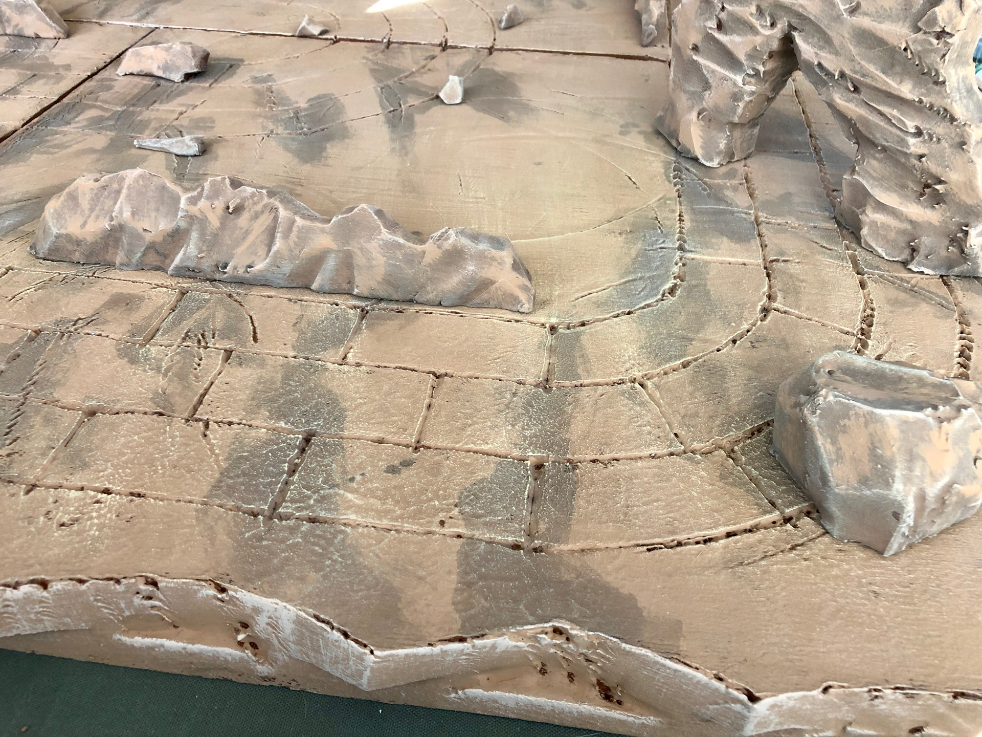 Custom rock pieces for the Podracer track.