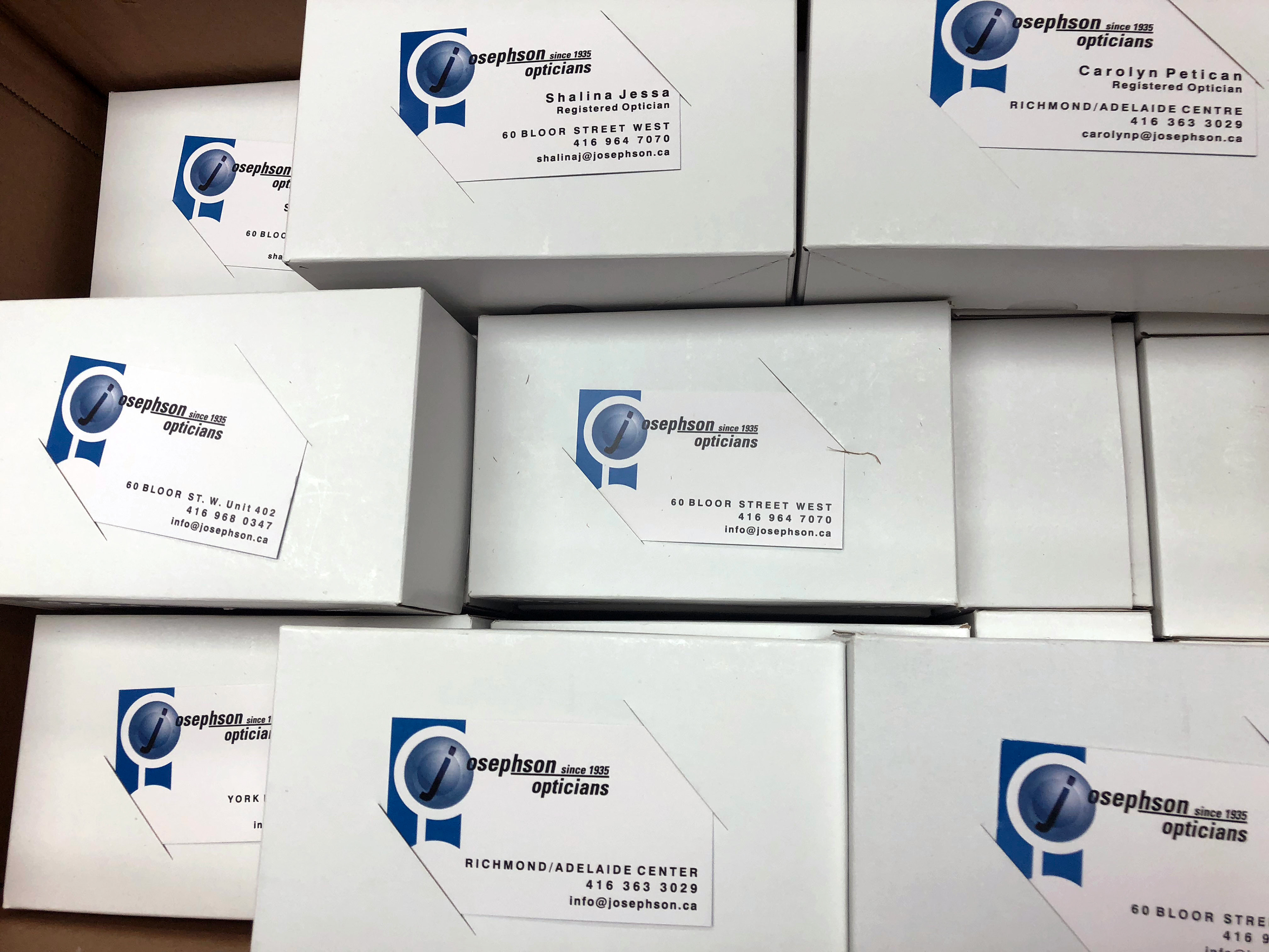 Business cards designed and layed out to spruce up older logo.