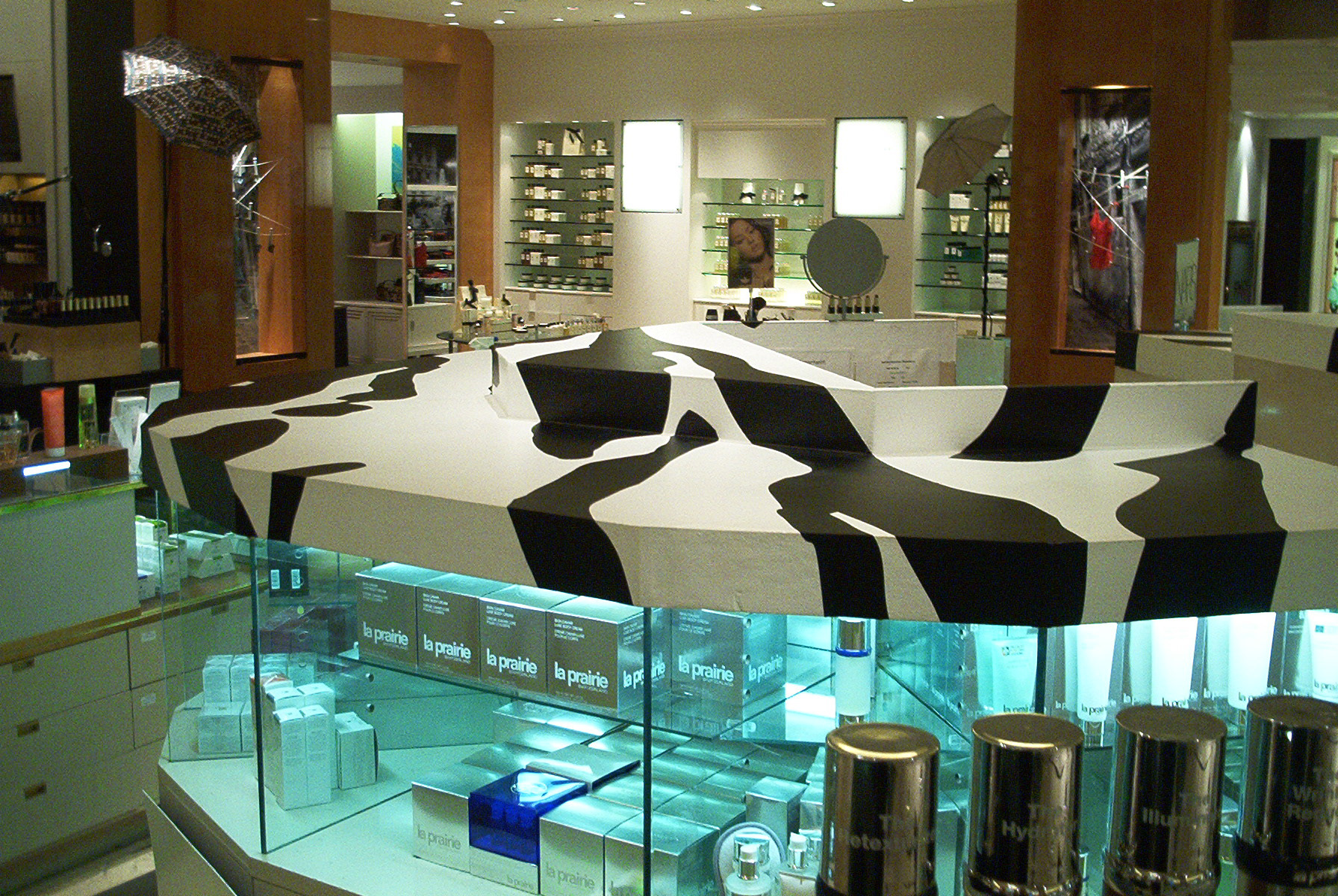 Zebra stripes created by me for store interiors.