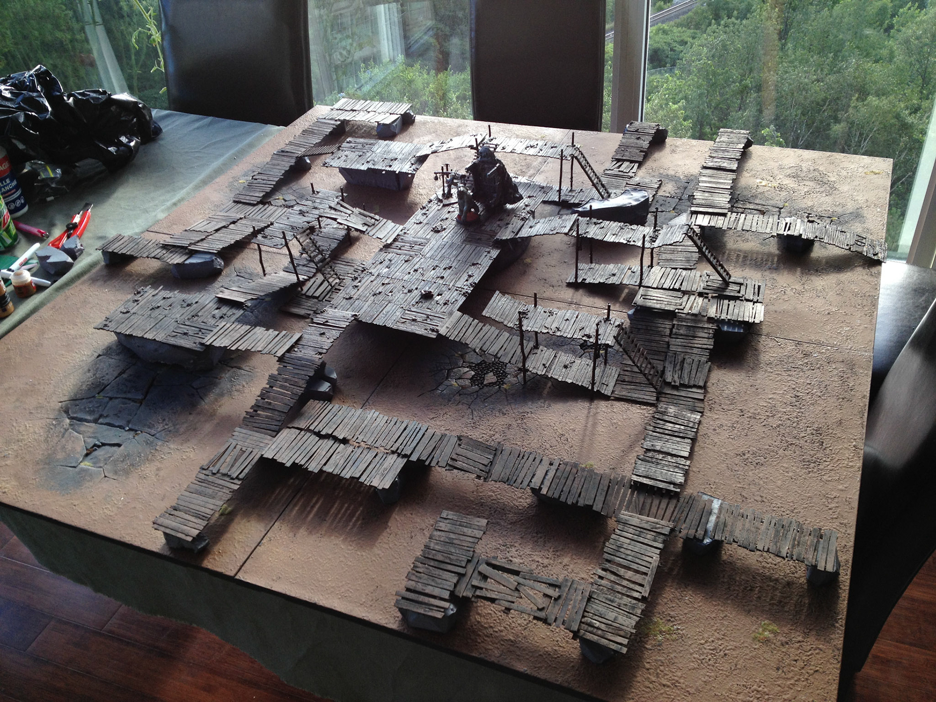 Finished layout for Goblin Town. "The Hobbit Strategy Battle Game" (Games Workshop)