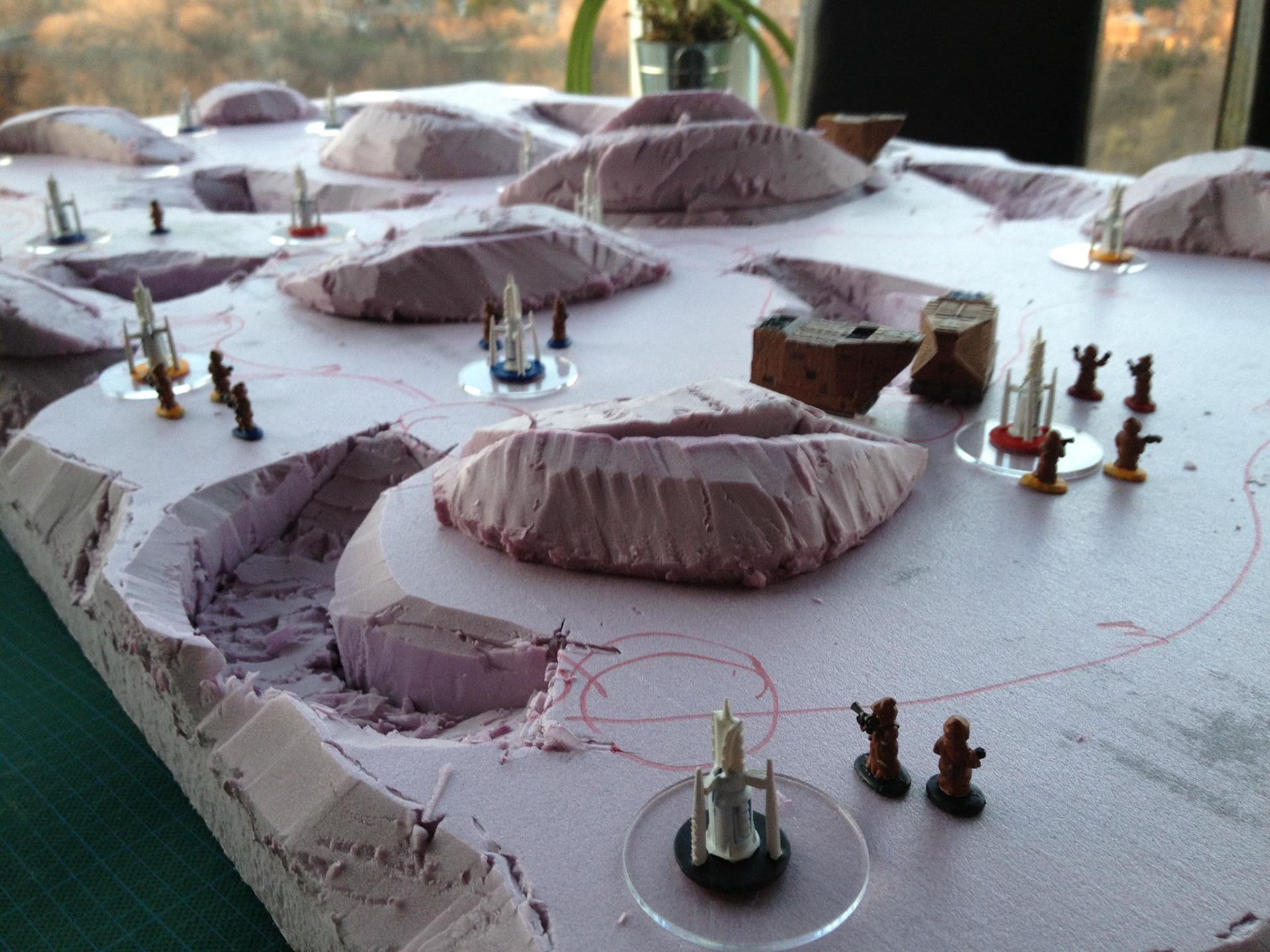 Early stages of Tatooine board for "Himalaya" retheme