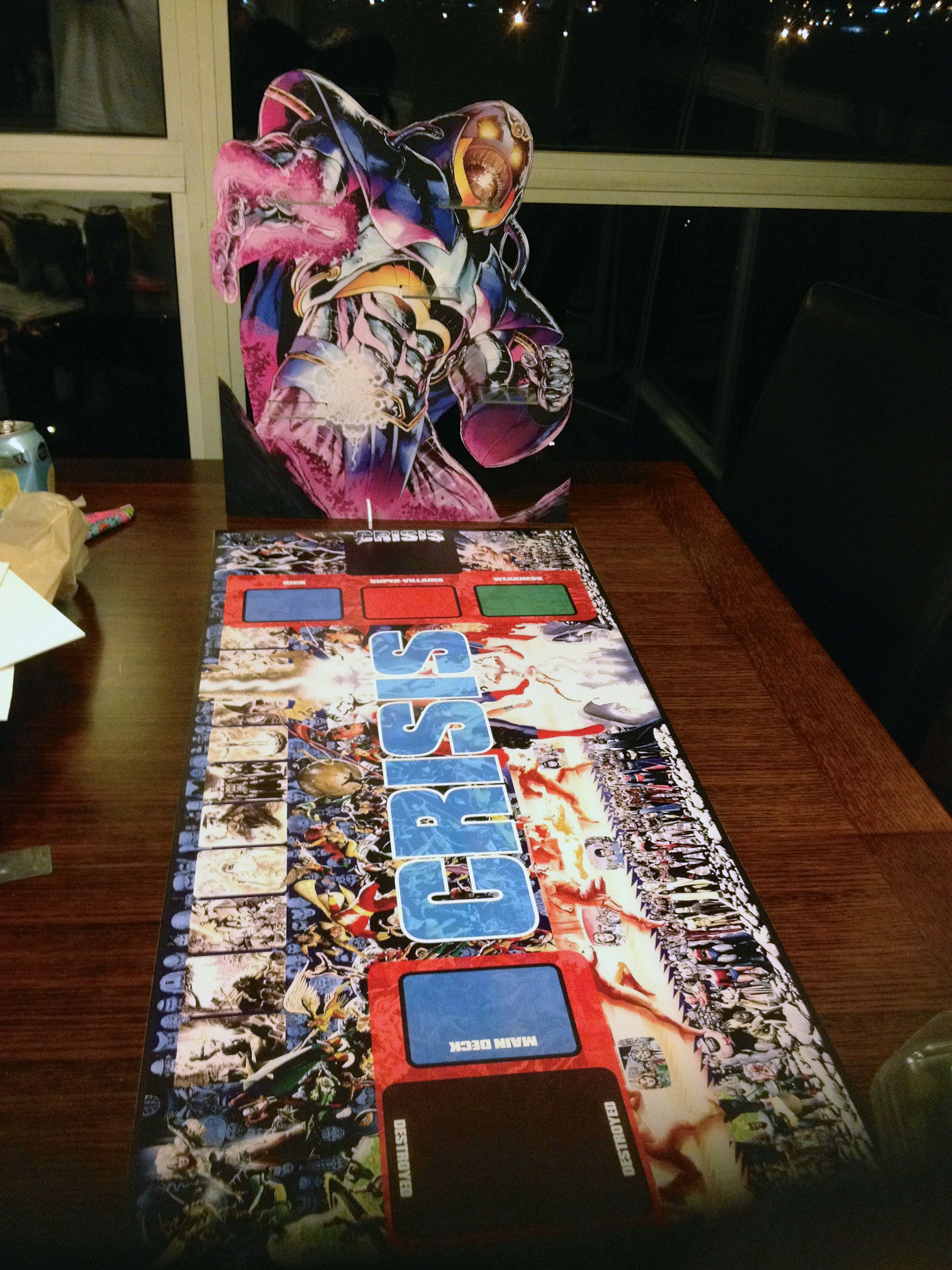 Backfrop and game mat for "Crisis" expansion (Cryptozoic)