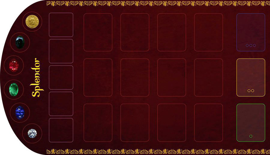 Contest winning custom game mat for "Splendor" (Asmodee)