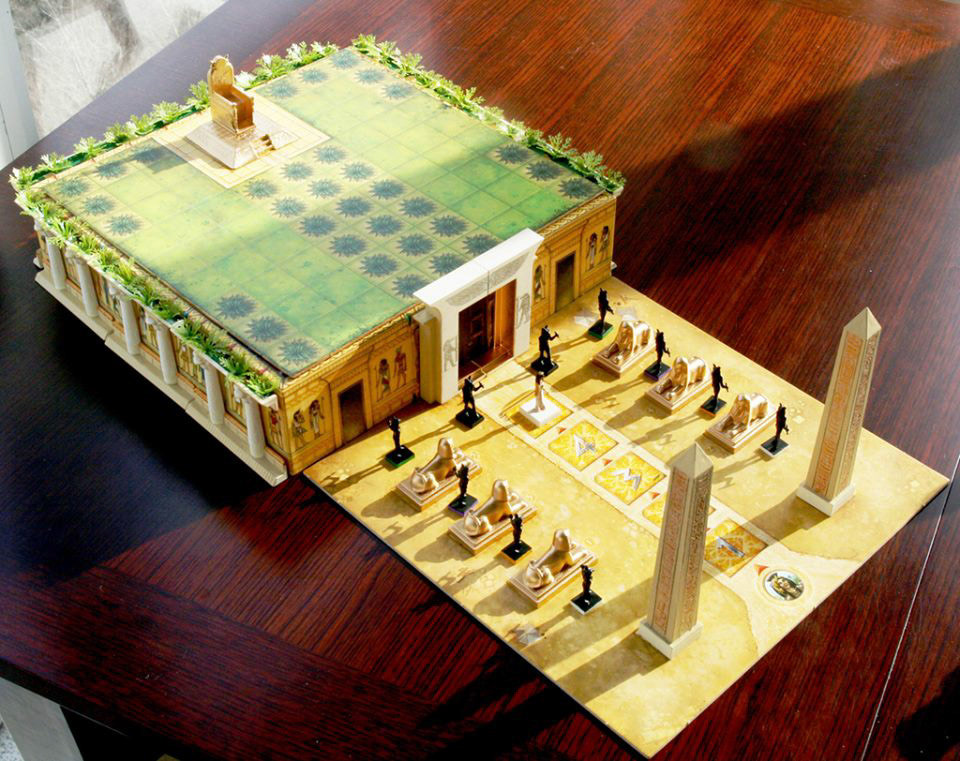 My painted and enhanced rooftop garden for "Cleopatra and the Society of Architects" (Days of Wonder)