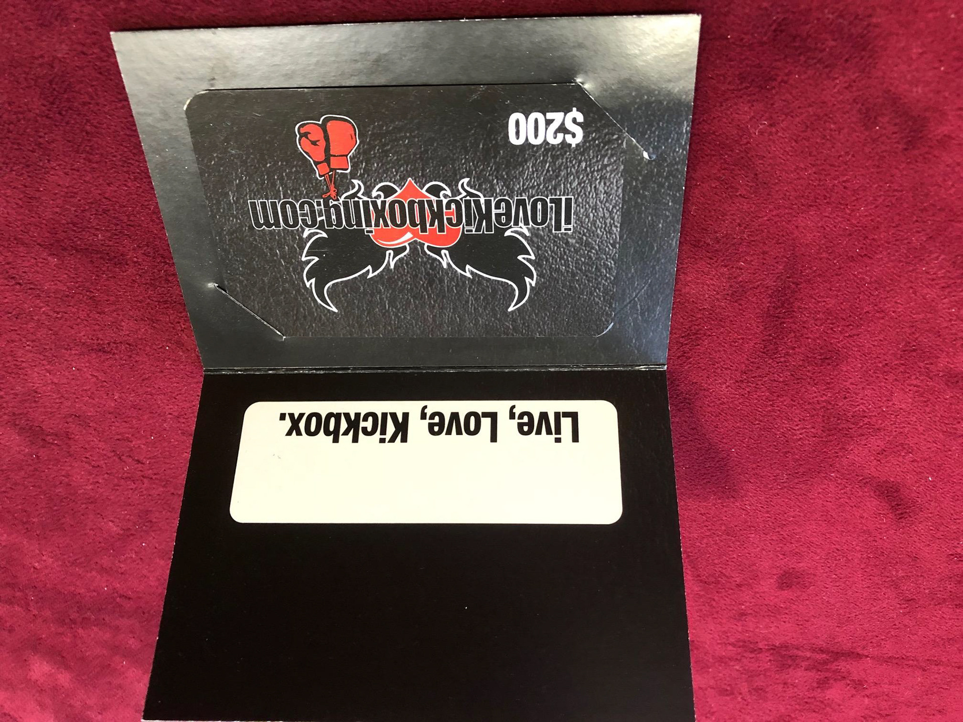 Insert with card.