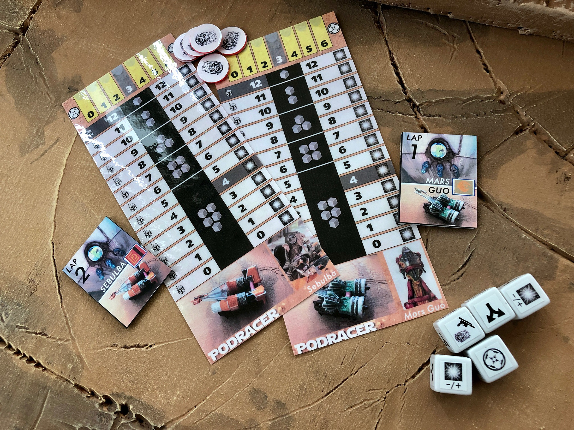 Player pieces for my PodRacer retheme of Chariot Race.