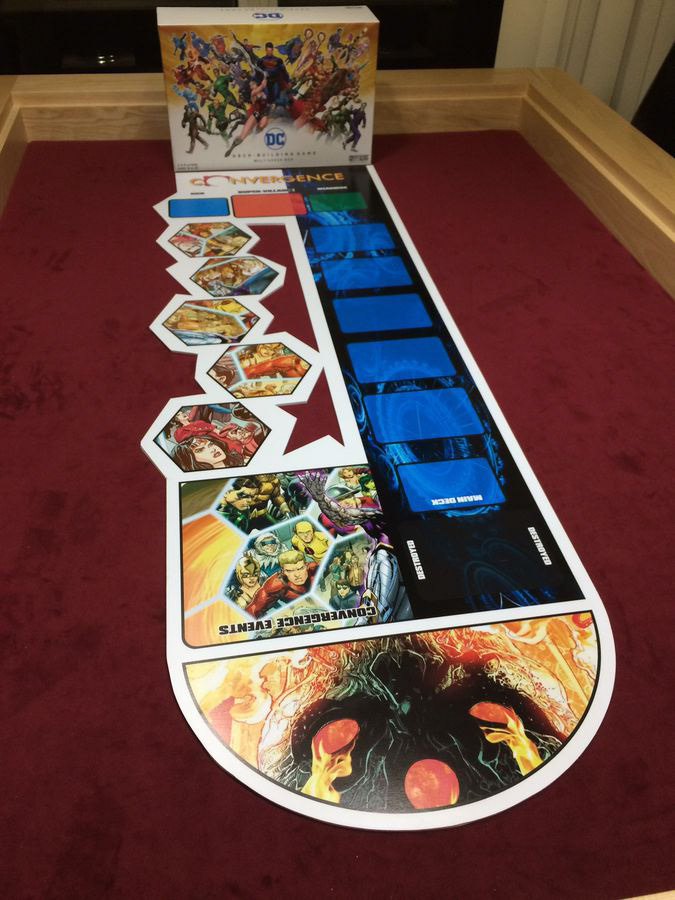 My mounted and cut out game mat for Cryptozoic's "DC Multiverse"