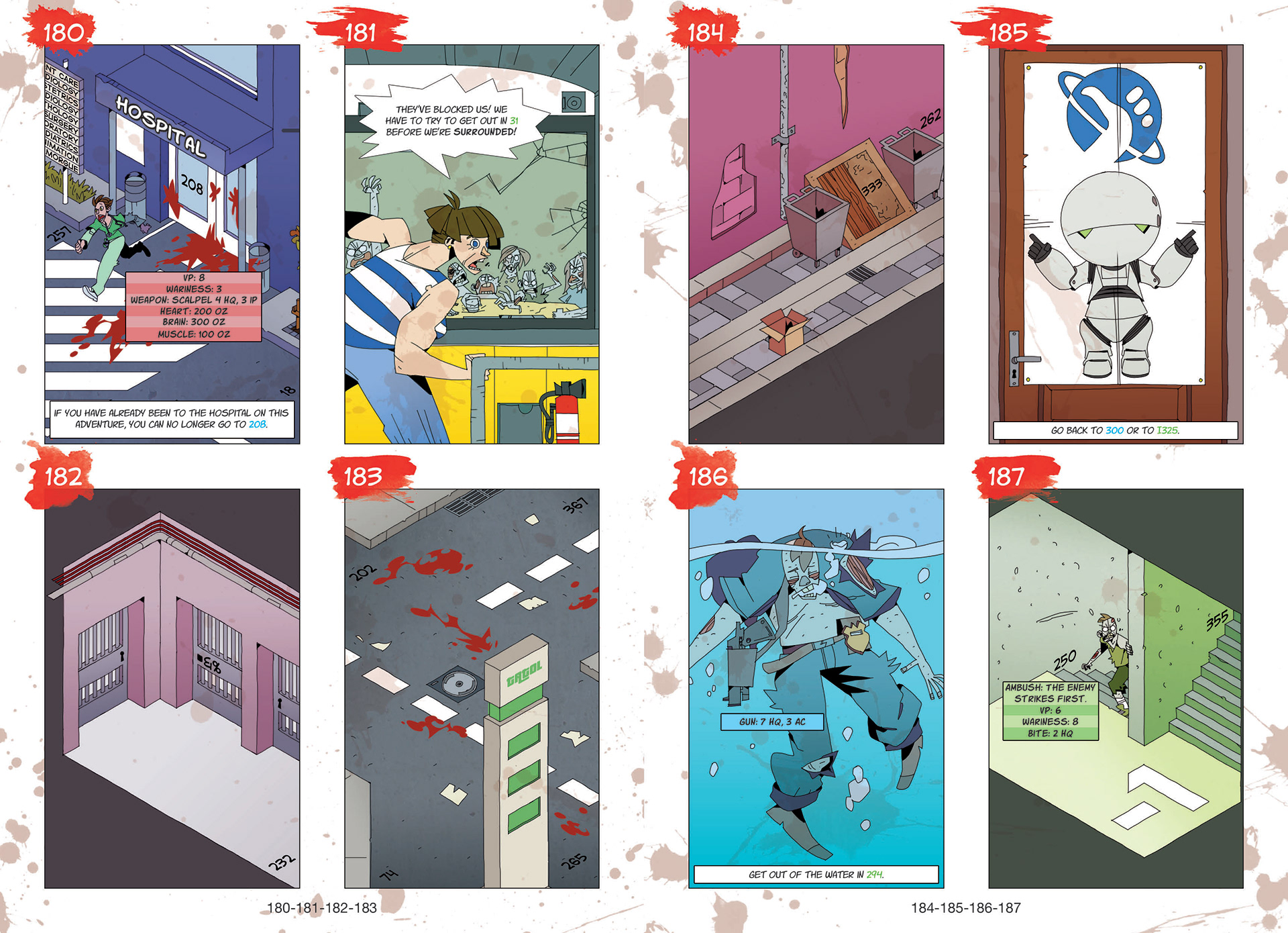 Replaced French graphic novel text and backgrounds with English throughout 144 page document.
