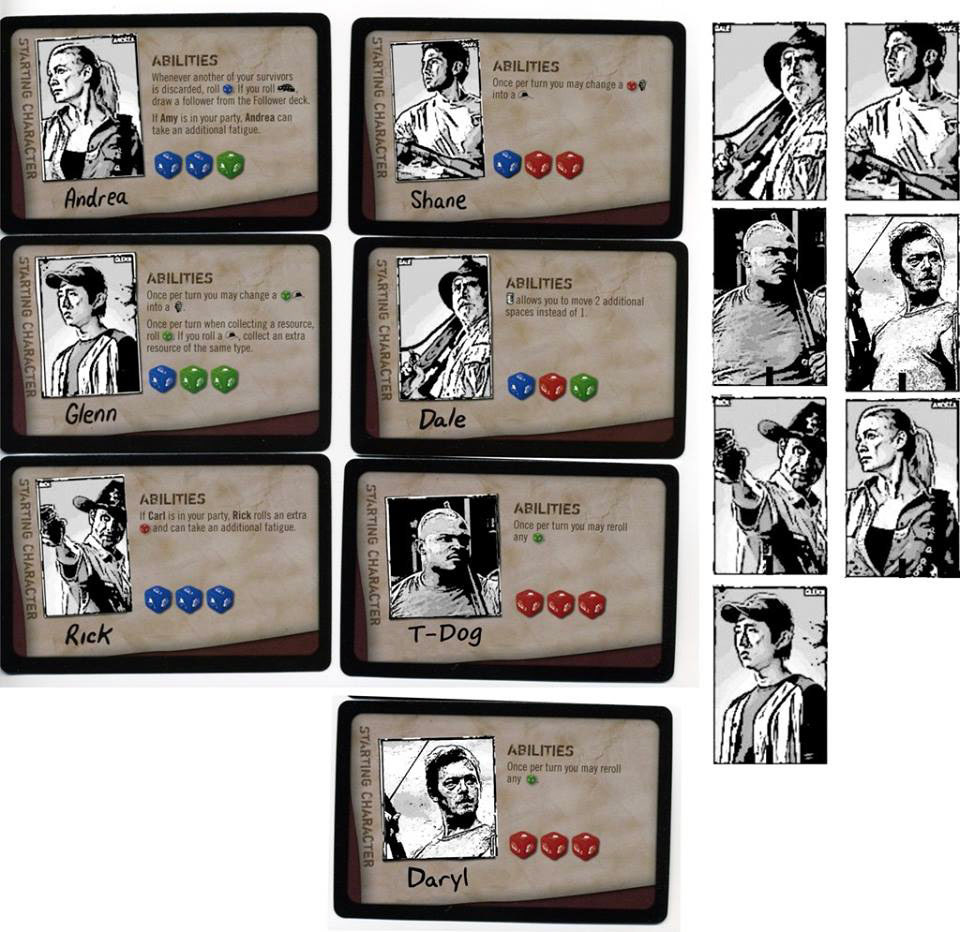 I created comic book versions of the actors  in AMC's The Walking Dead for the "Walking Dead Board Game" (Z-Man)
