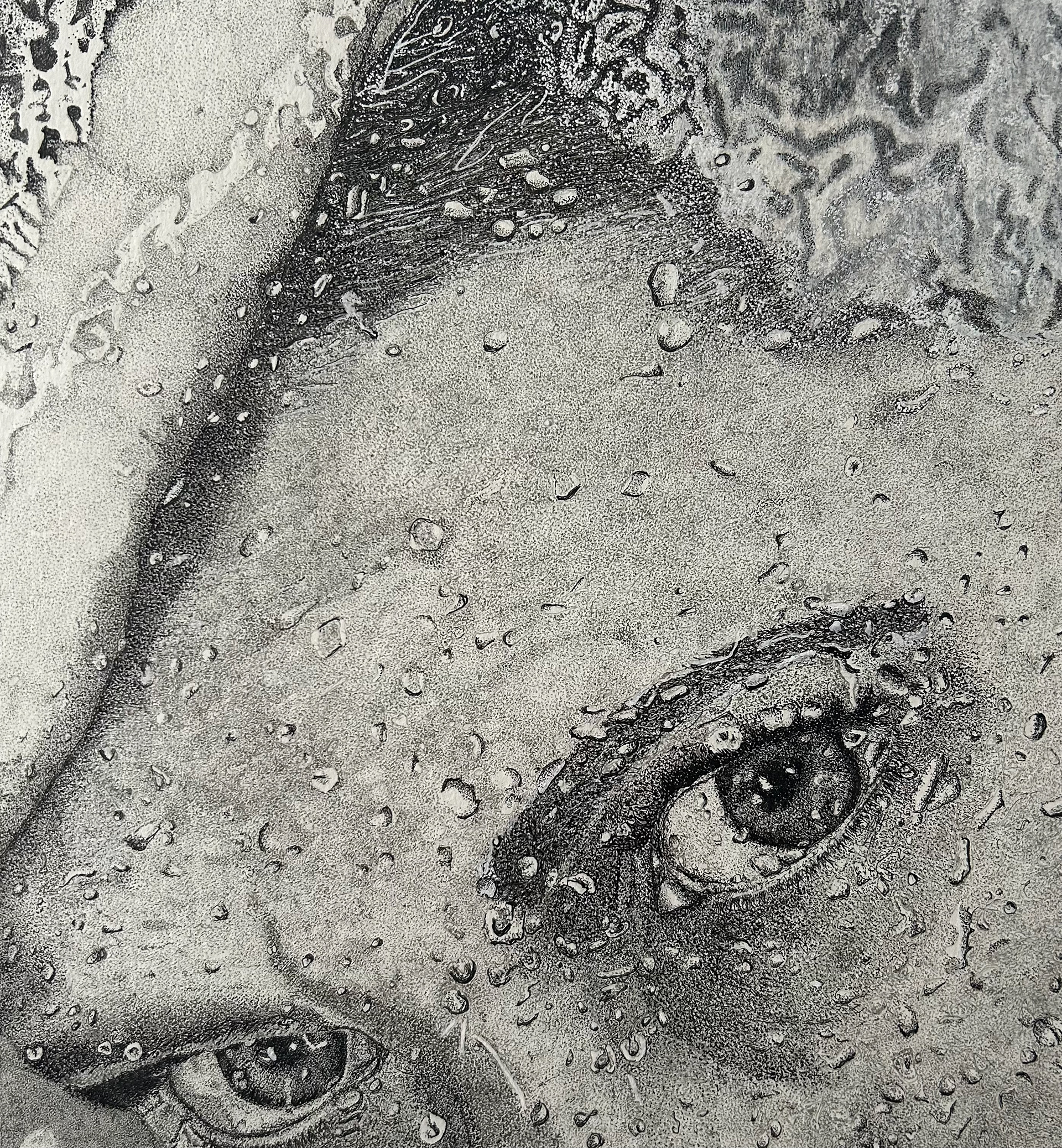 Droplets [2025] | Ink Pen on Paper | 38 x 40cm, Framed