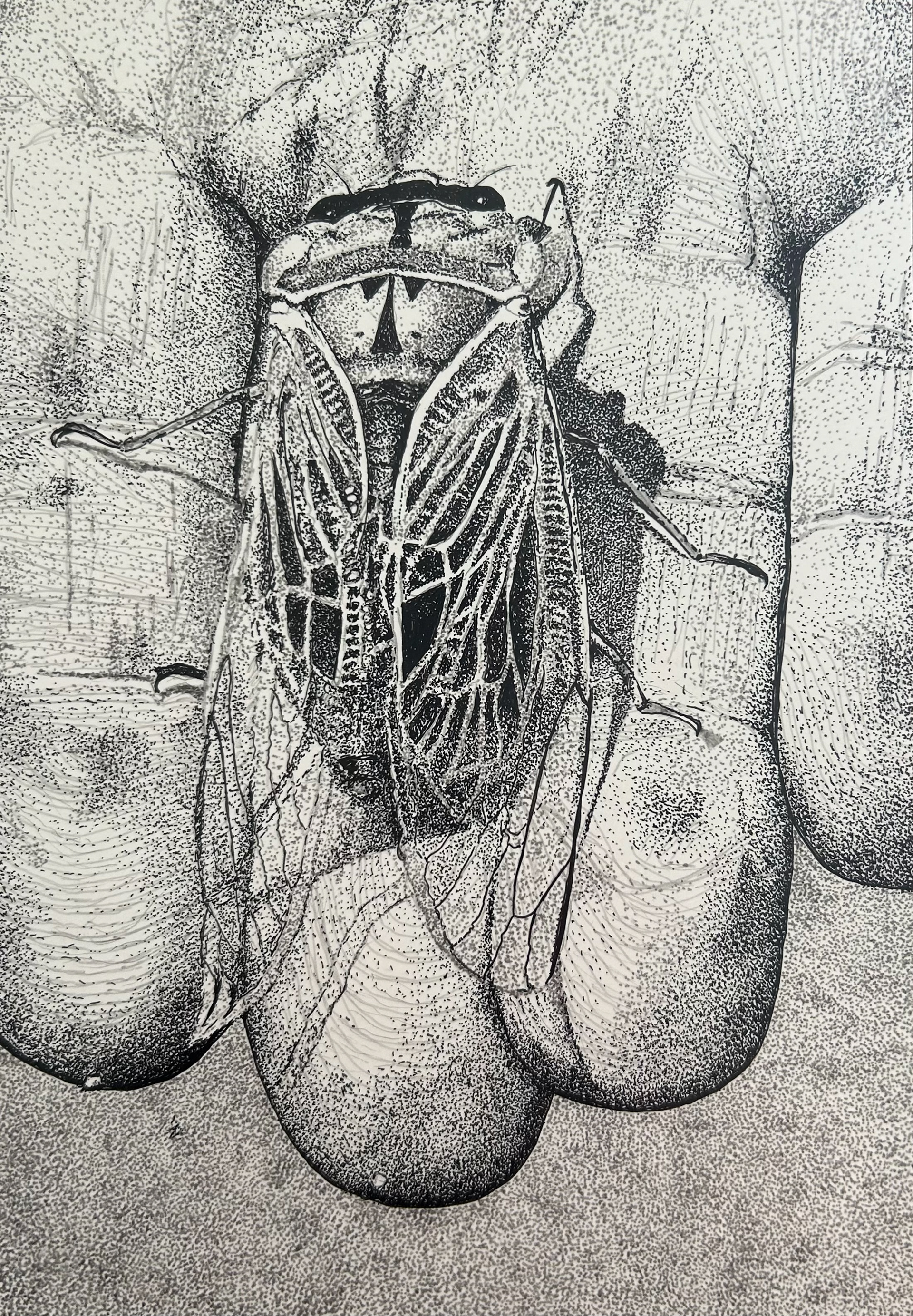 A New Friend [2025] | Ink Pen on Paper | 14.8 x 21cm | SOLD