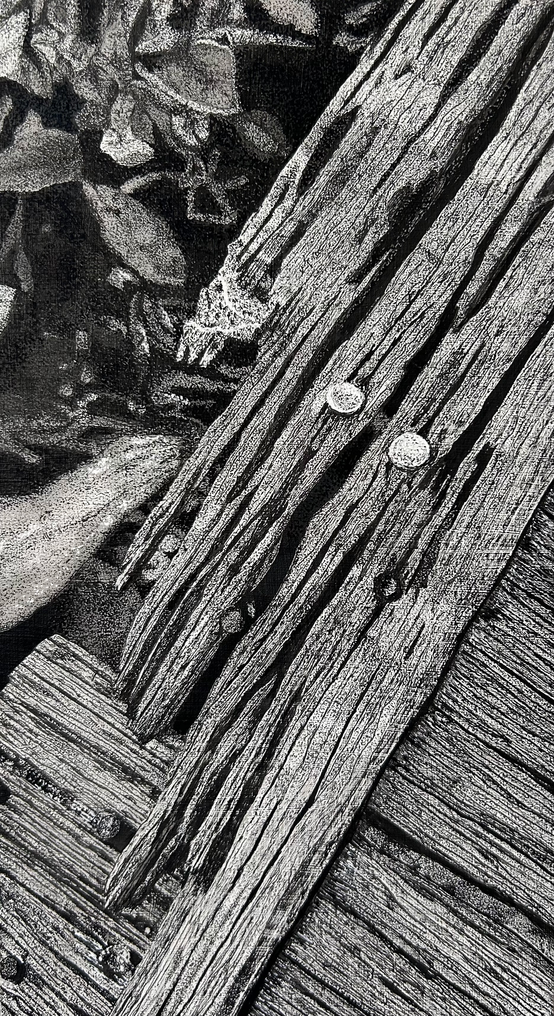 Ageing Gracefully [2026] | Ink Pen and Wash on Wood Panel | 5 x 9in 