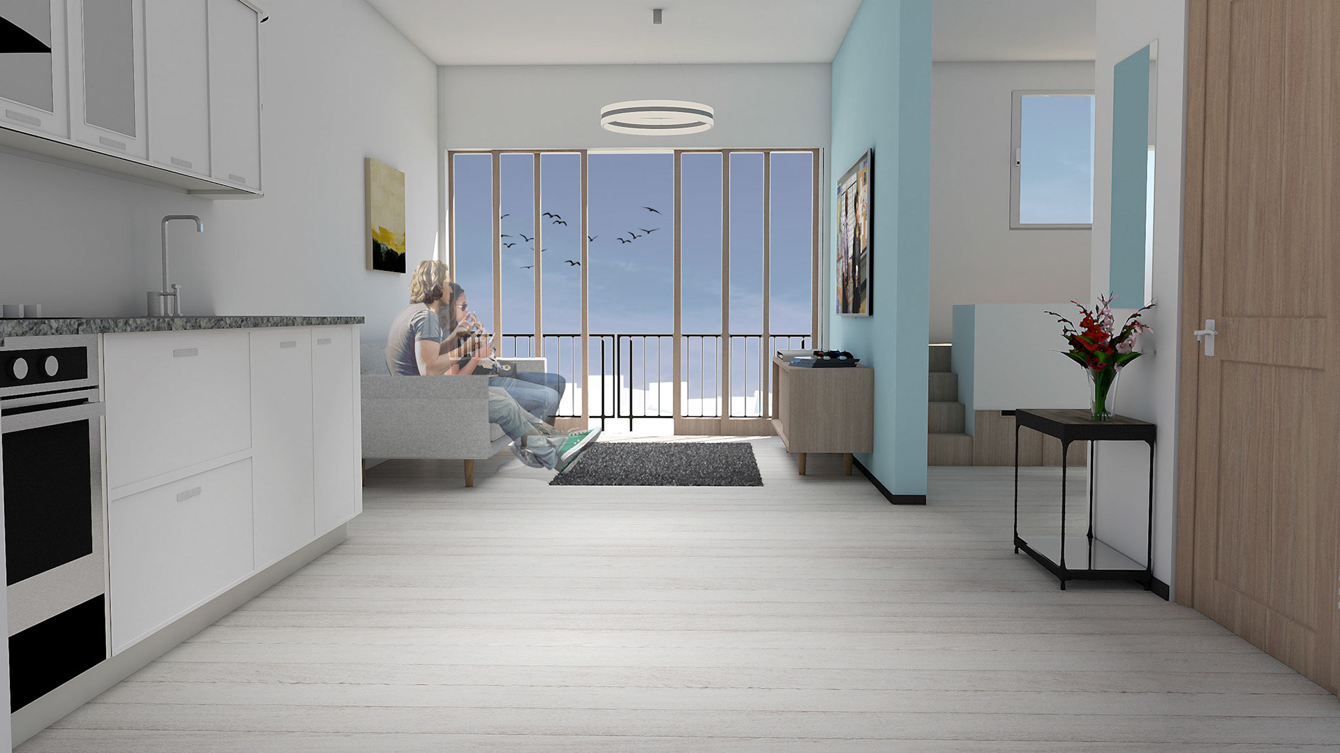 Studio Flat - Living Room