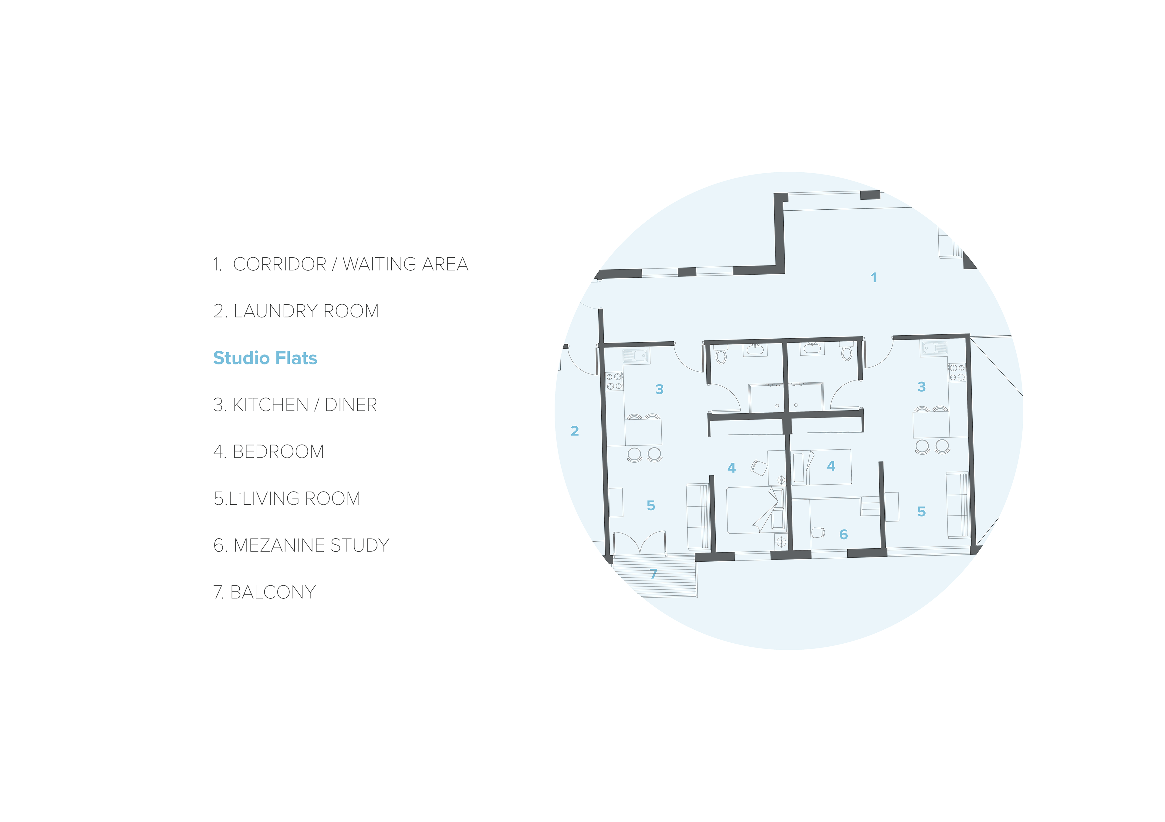 Plan - Studio Flats