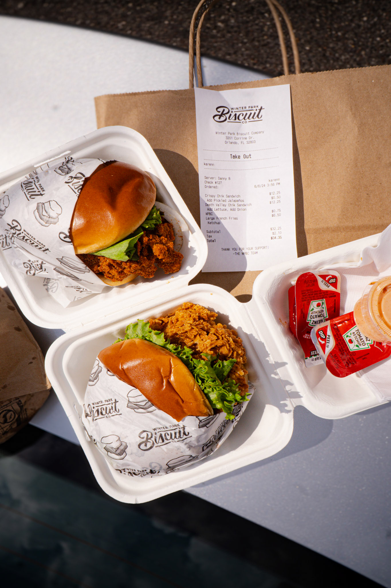 Snappy sunny day flash with no grain shot on car trunk.