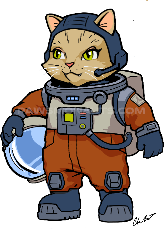 astronaut cosmonaut space cat 