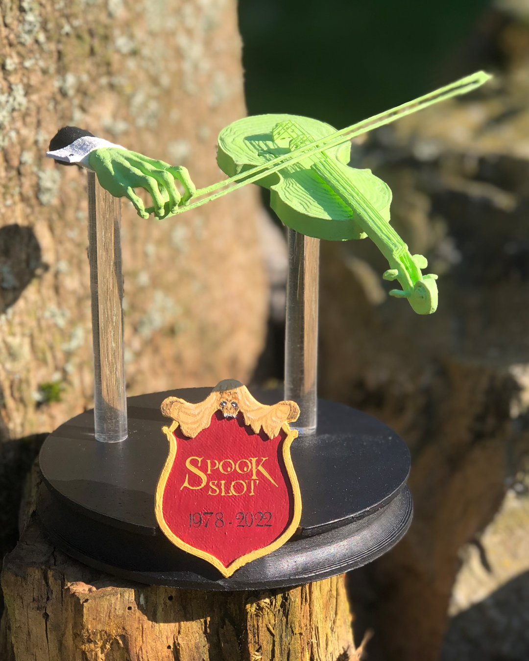3D printed Spookslot homage statue