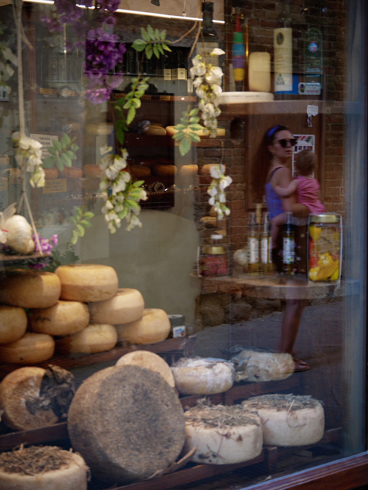 Pecorino cheese shop in Pienza