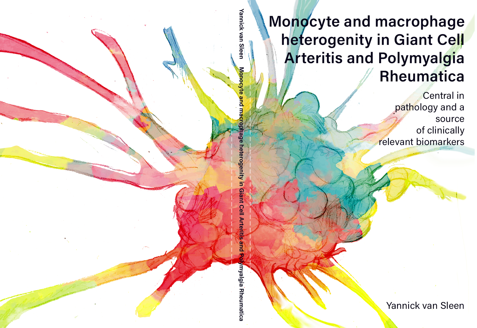 The initial sketch was coloured digitally to create a so-called 'colour sketch'. The text to be displayed on the cover was also added.