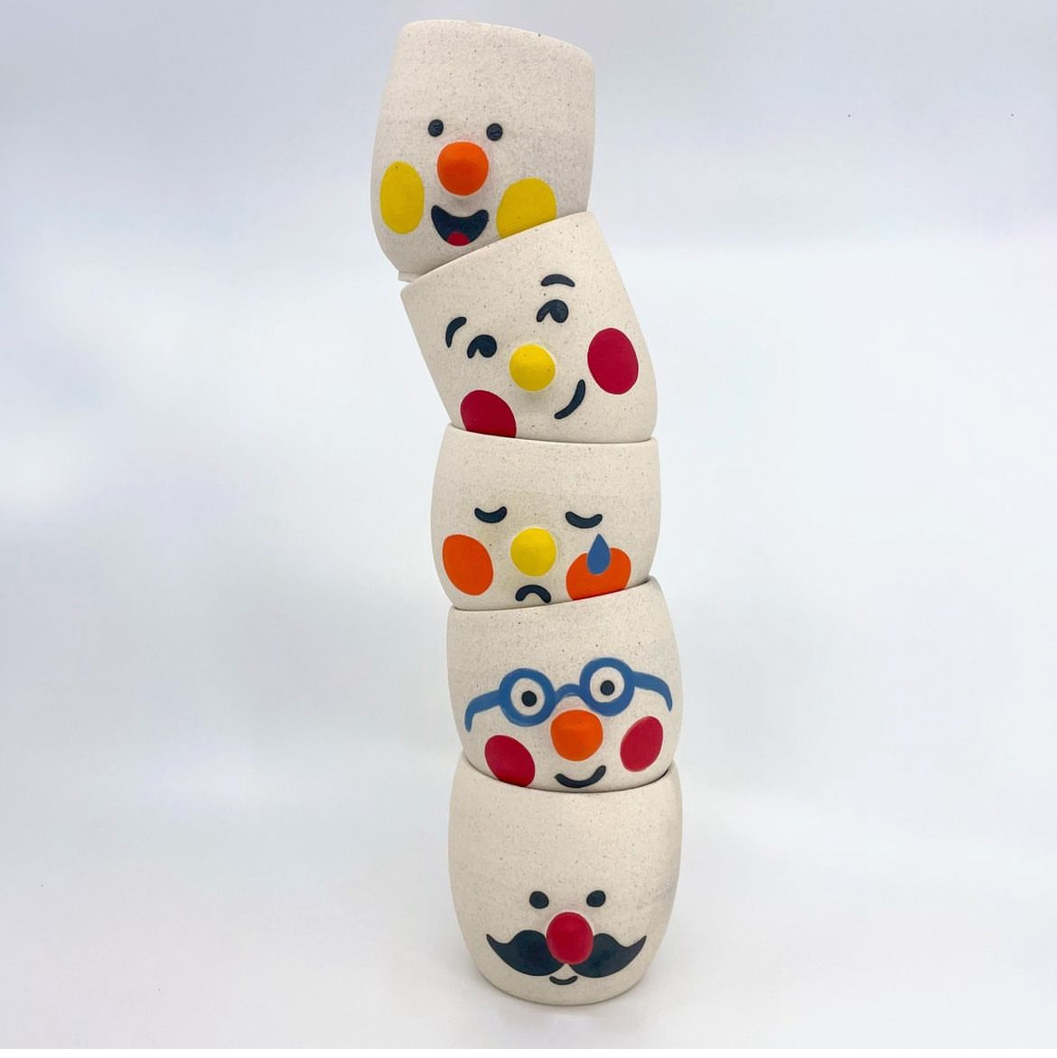 Verdant Moon | "Friend" Planters: Indicative of my personal pottery style — vibrant, fun, and full of personality.