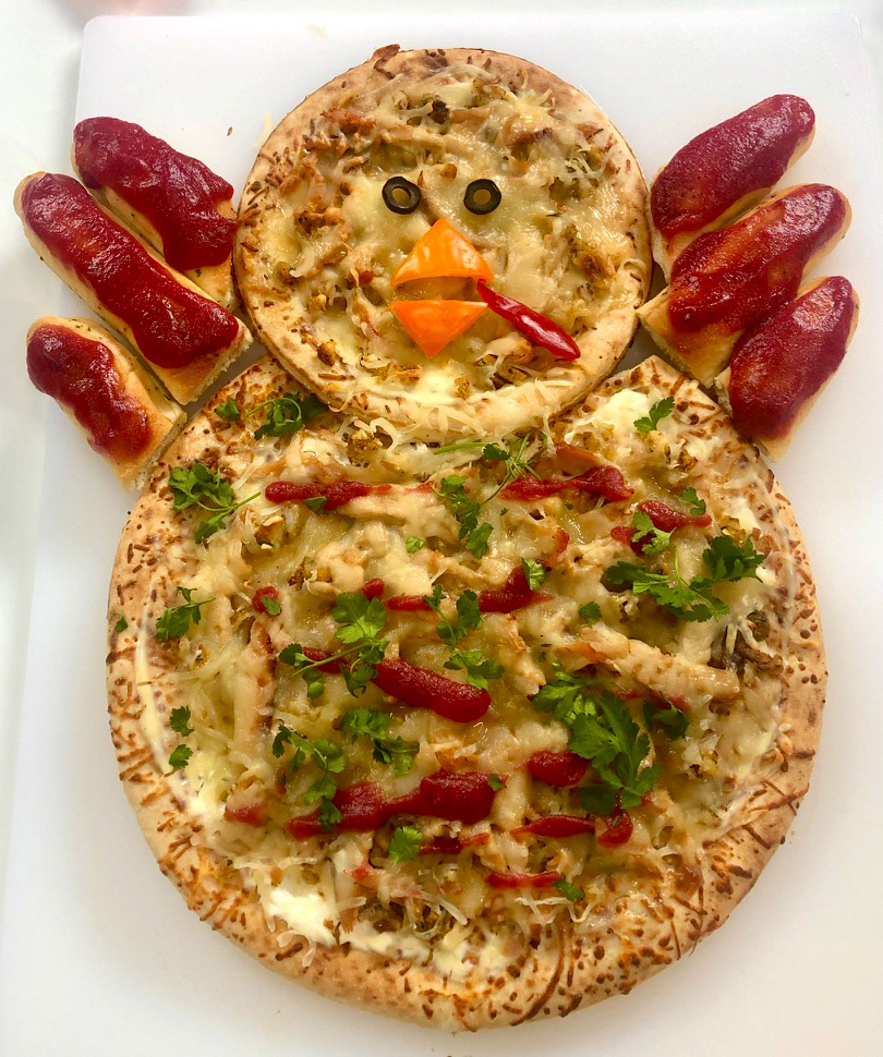 GoldieBlox | Leftover Turkey Pizza: I created this original recipe intended to use leftover Thanksgiving turkey to make pizza.