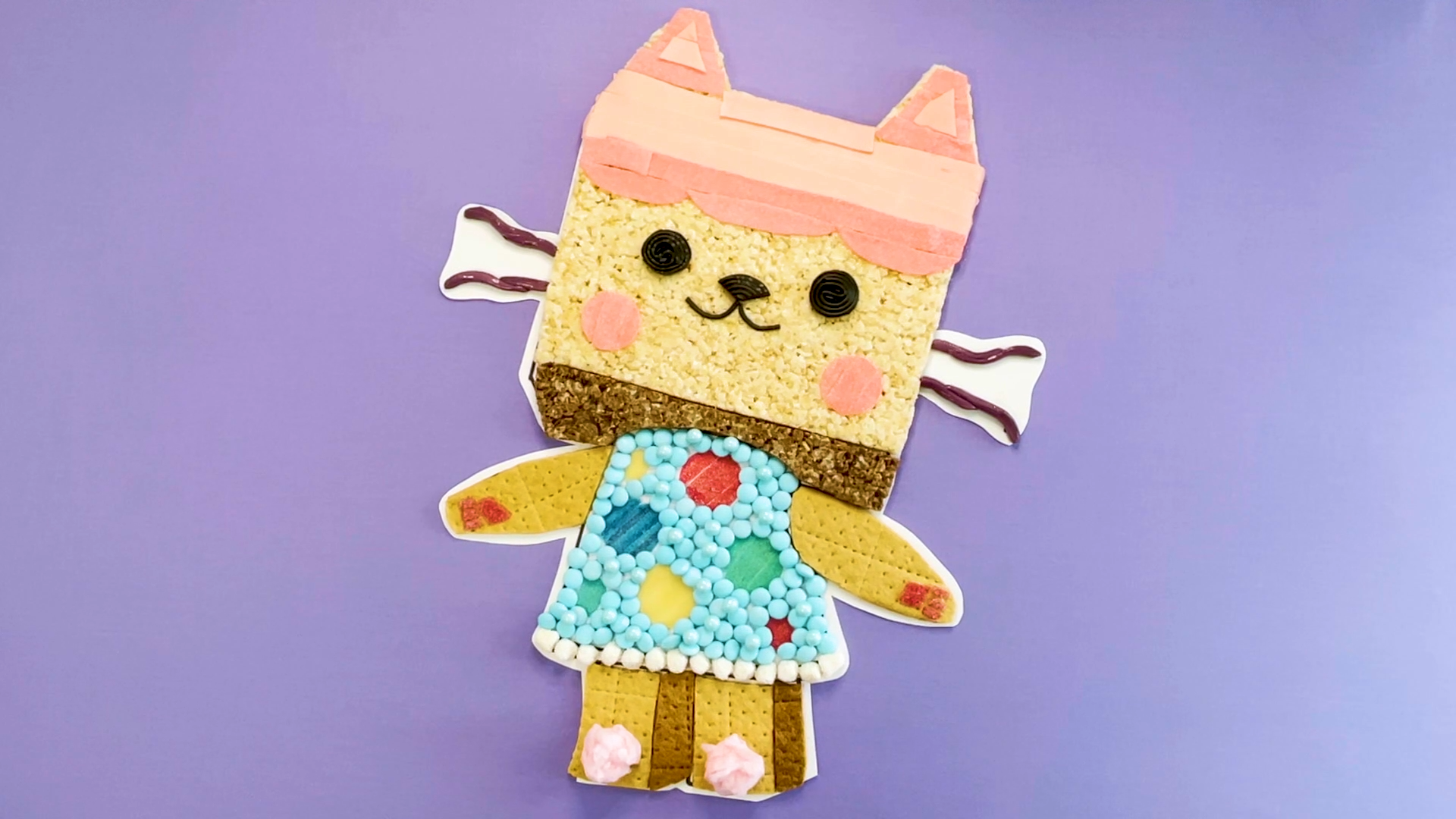 DreamWorks Gabby's Dollhouse | Food Art: I recreated Gabby and Baby Box with dry food and candy. I also filmed and edited the video. The video has been viewed nearly 1.3 million times.