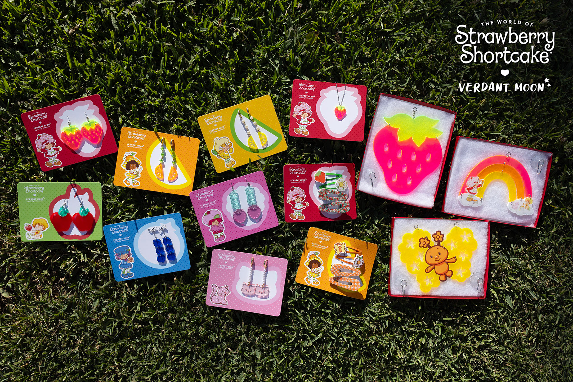Strawberry Shortcake™ x Verdant Moon Collection: In July 2024, I released a collaboration with Strawberry Shortcake: 14 products including earrings, hair accessories, suncatchers, and a T-Shirt. It is available at https://verdantmoonstudio.com/collections/strawberry-shortcake%e2%84%a2-x-verdant-moon.