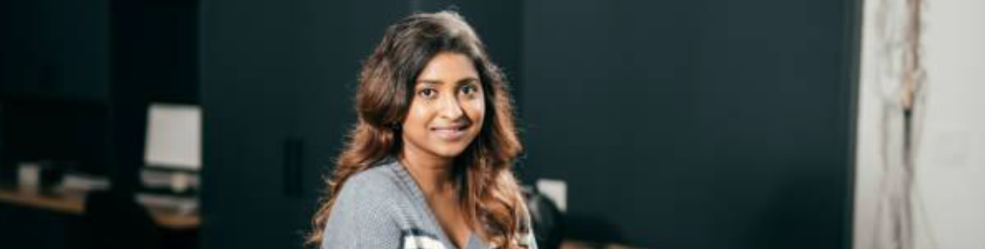 a photo of Maria, the health-conscious entrepreneur.