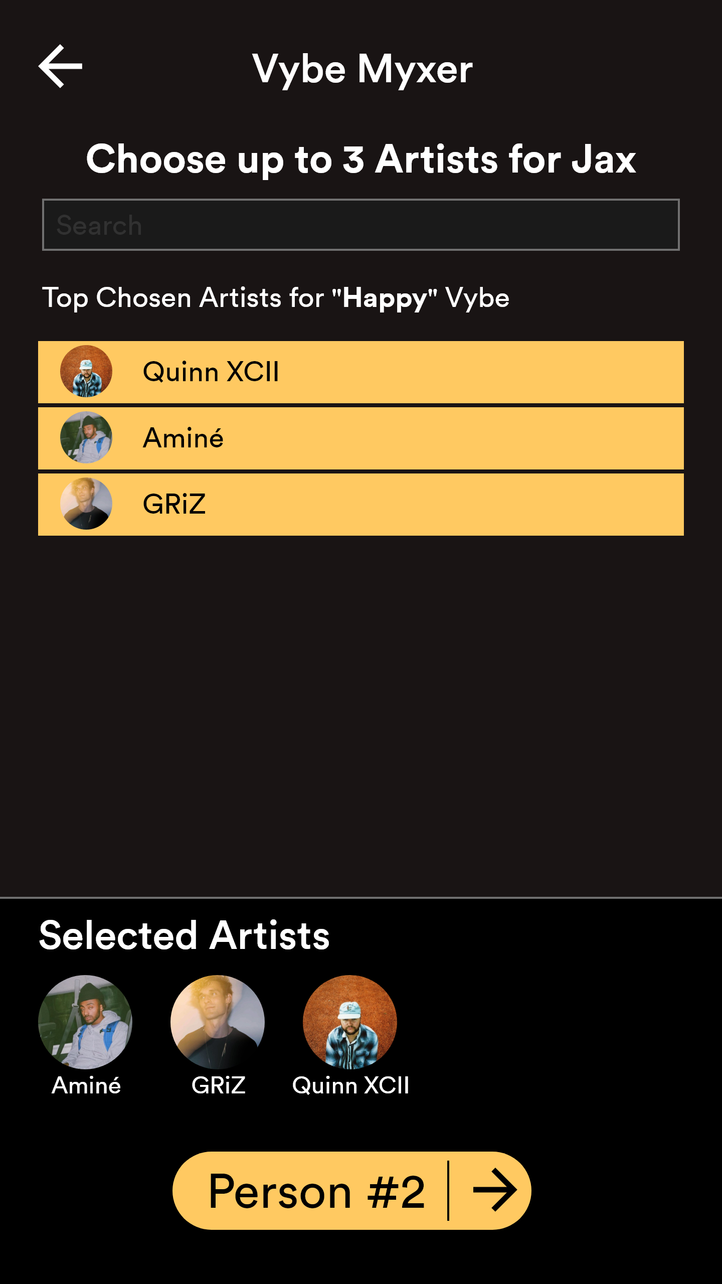 Final Design: Artist Selection