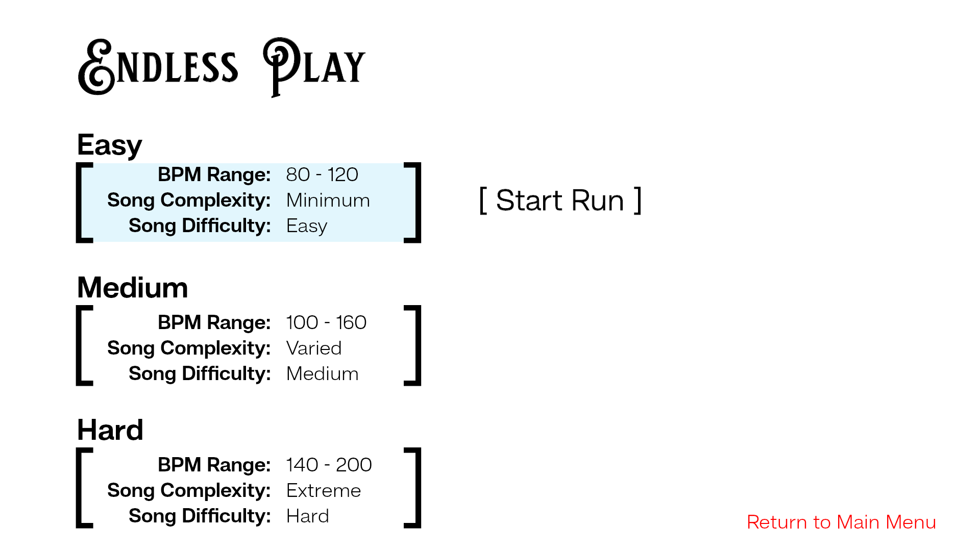Wireframe - Endless Play Horizontal