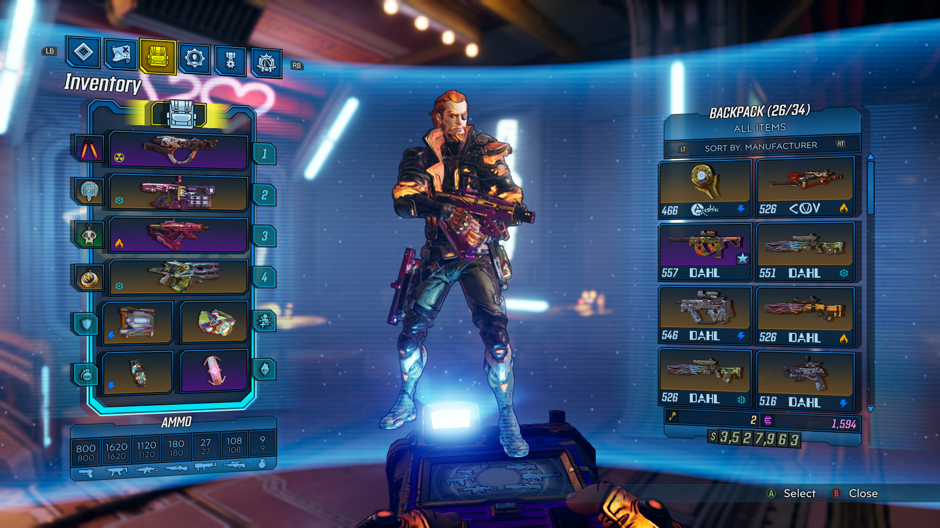 Borderlands 3 - Full Inventory + Manufacturer Search