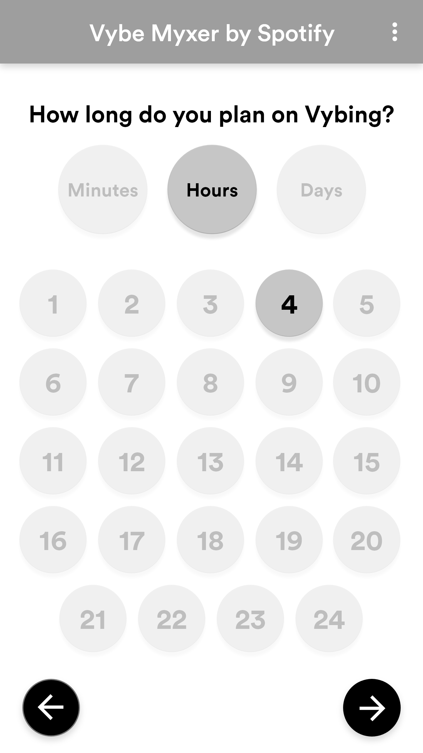 Time Selection