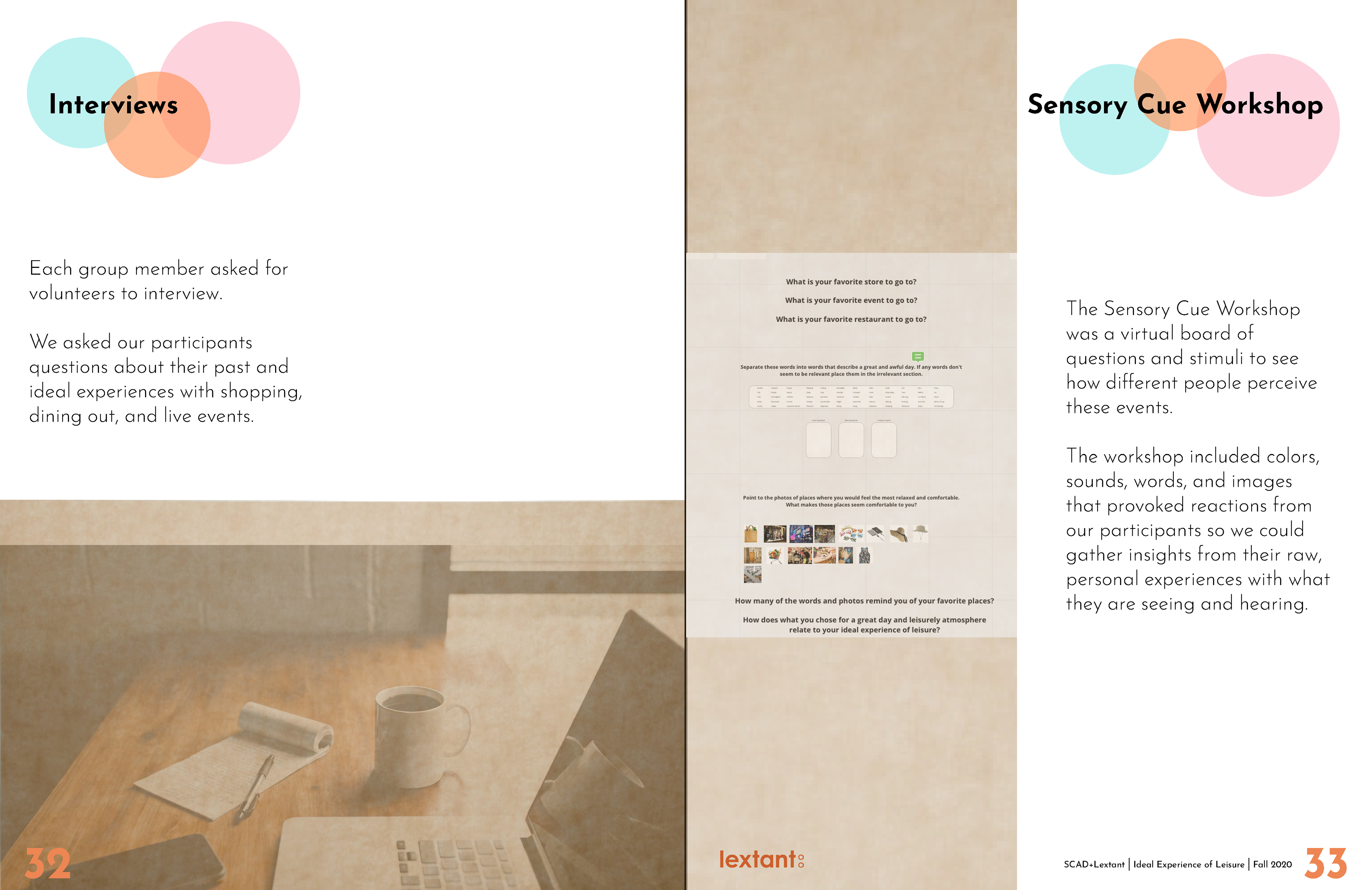 The Ideal Experience of Leisure: Interviews and Sensory Cue Workshop